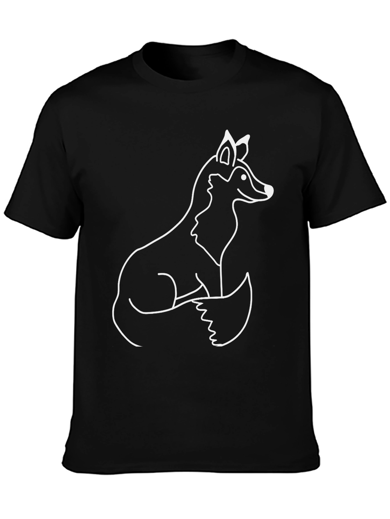 Fox Graphic Tee - Black Cotton Blend