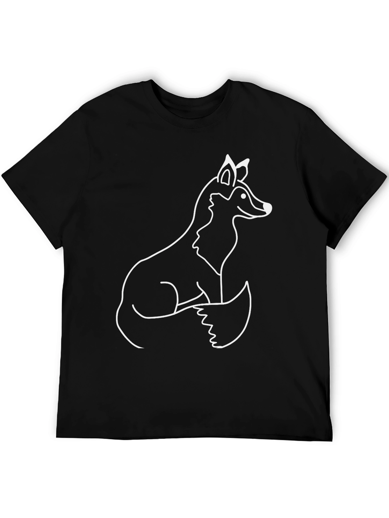 Fox Graphic Tee - Black Cotton Blend