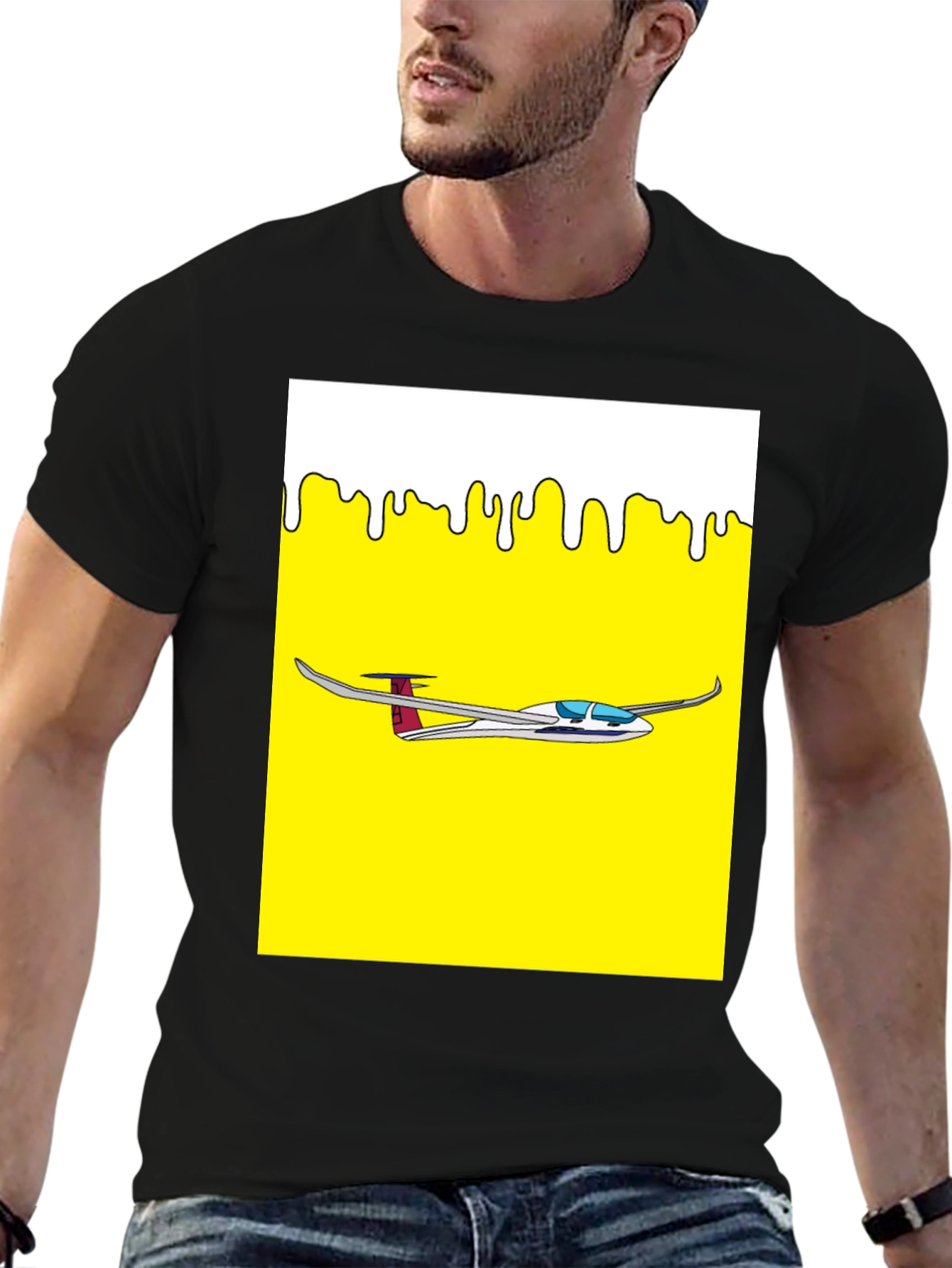 Glider Plane Graphic Tee - Aviation Enthusiast Shirt
