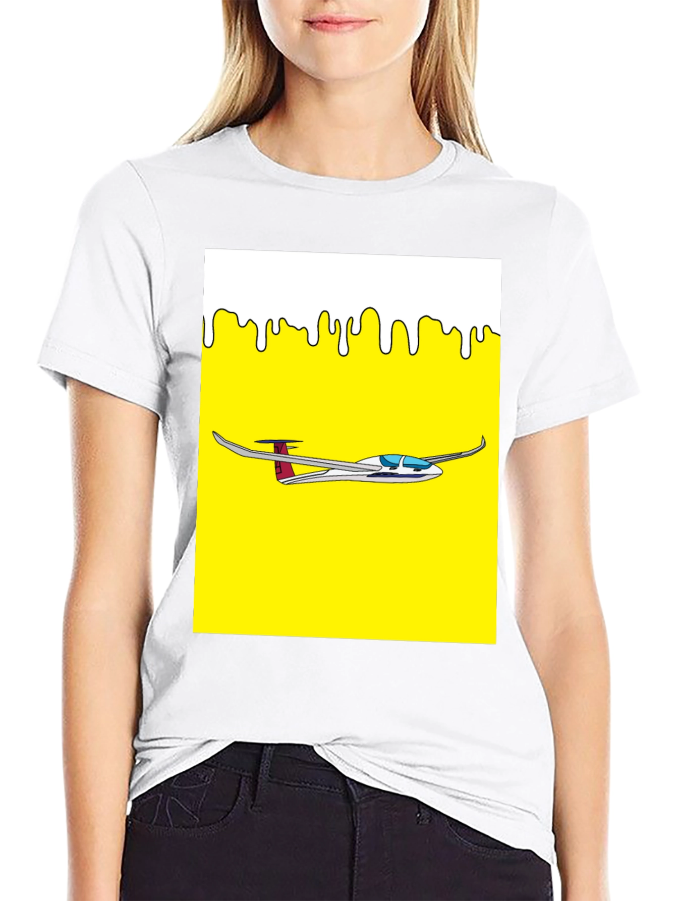Glider Plane Graphic Tee - Aviation Enthusiast Shirt