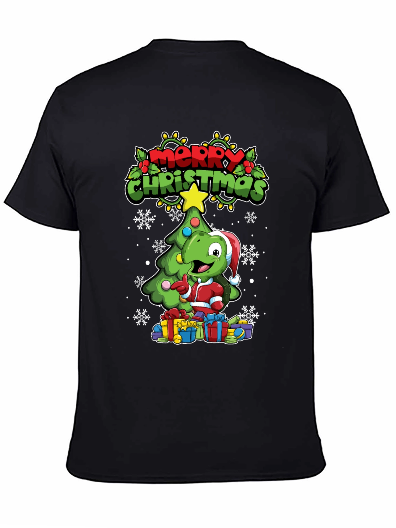 Festive Dino Christmas T-Shirt