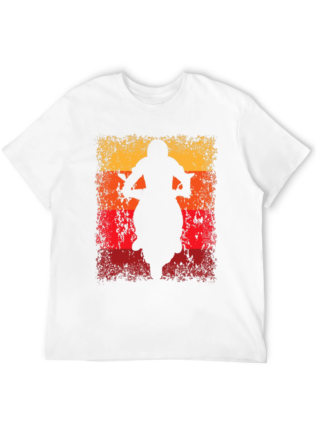 Retro Motorcycle Silhouette Graphic T-Shirt