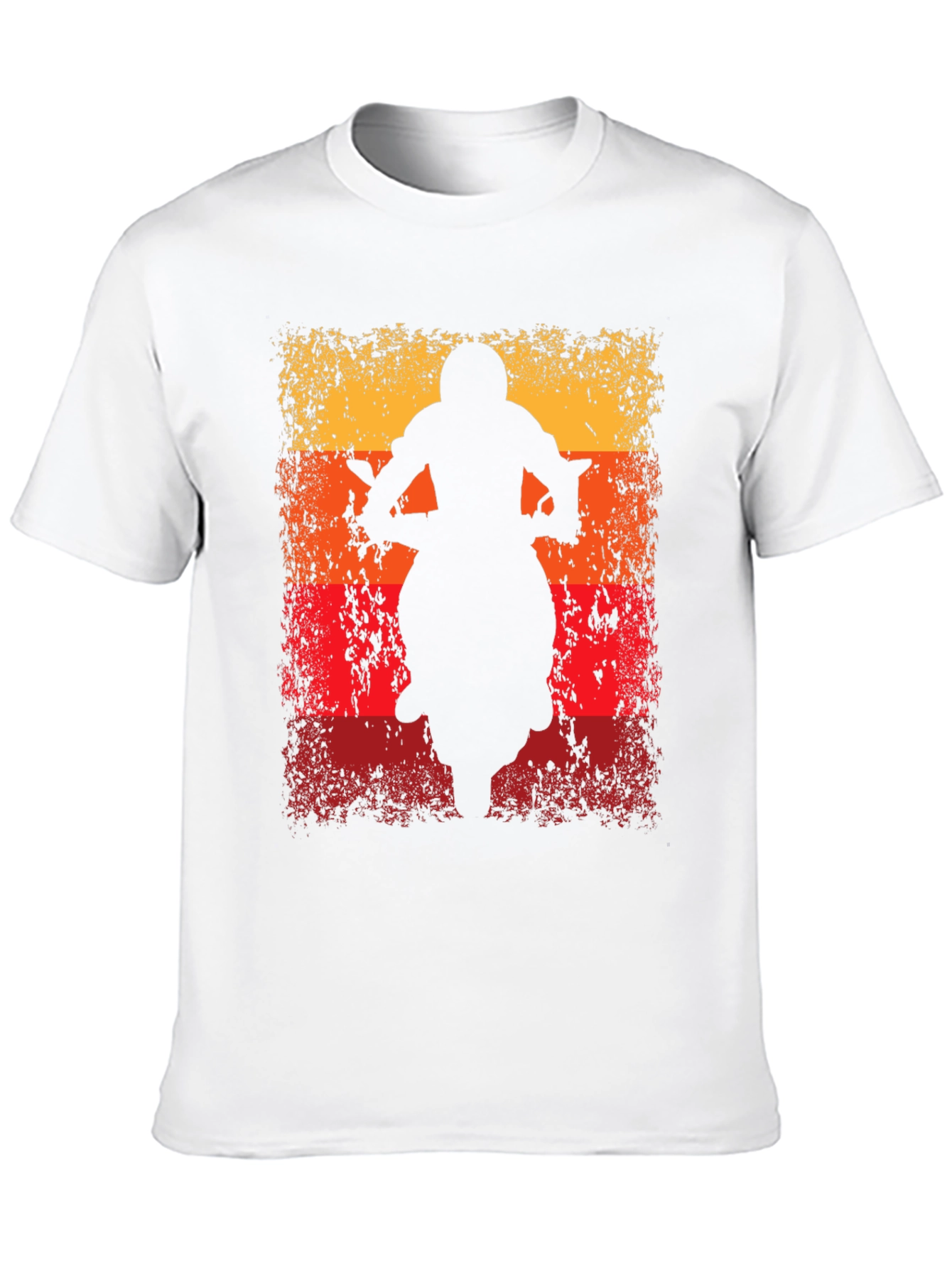 Retro Motorcycle Silhouette Graphic T-Shirt