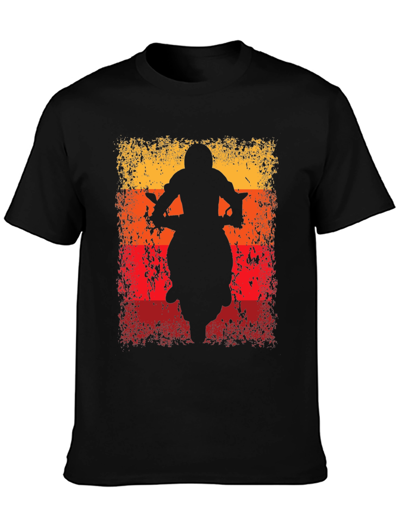 Retro Motorcycle Silhouette Graphic T-Shirt