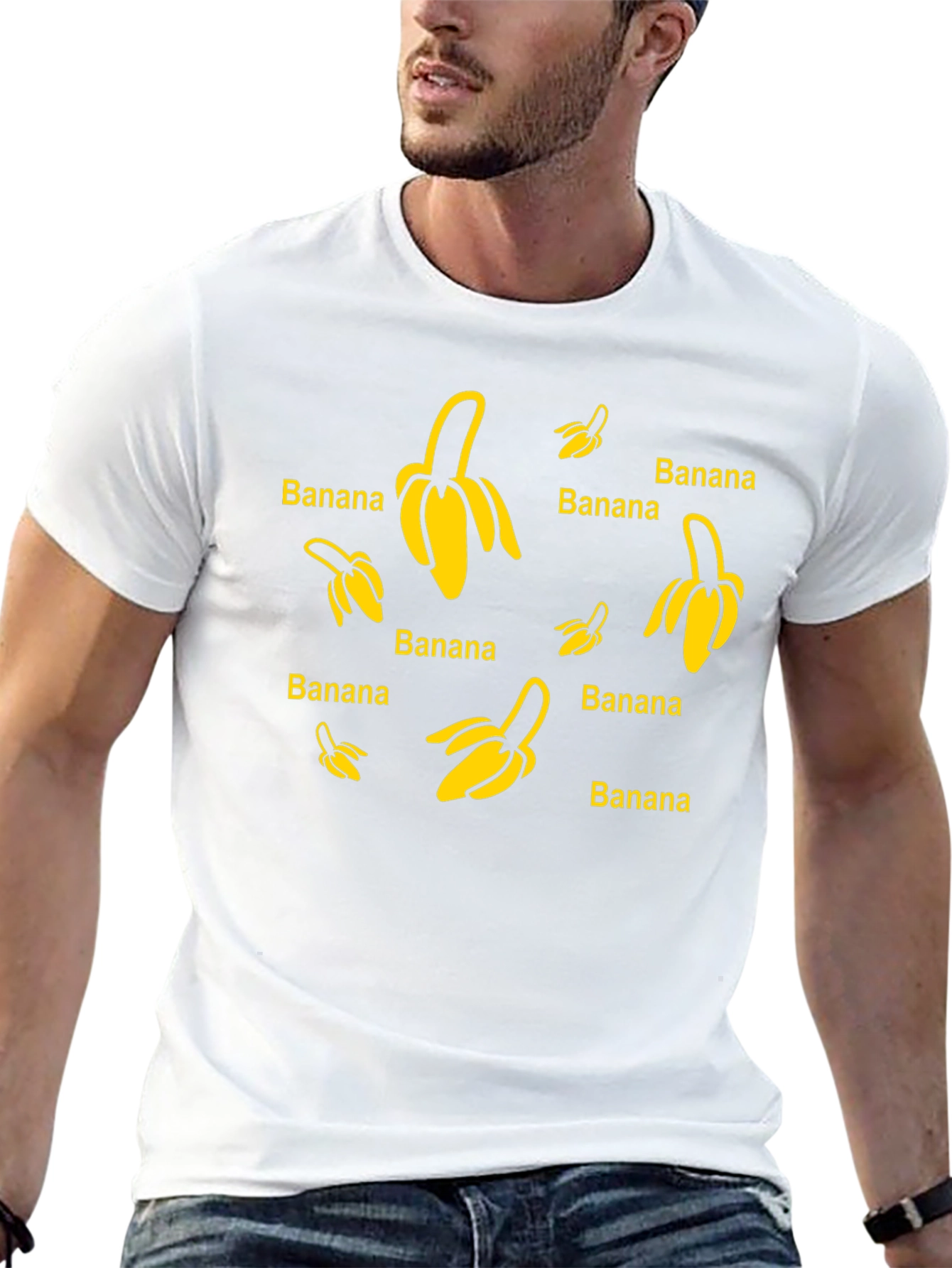 Banana Pattern Graphic T-Shirt - Trendy & Unique