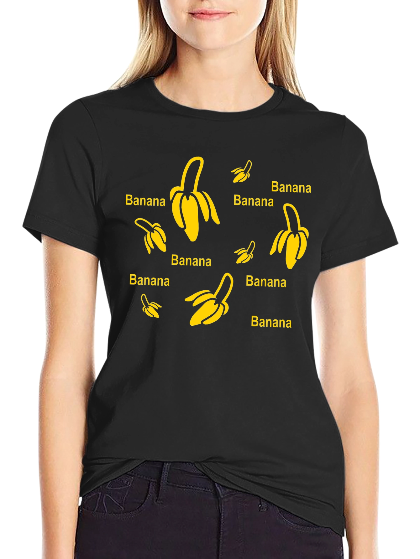 Banana Pattern Graphic T-Shirt - Trendy & Unique
