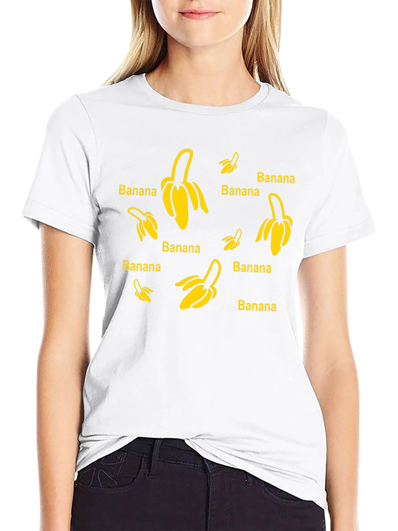 Banana Pattern Graphic T-Shirt - Trendy & Unique