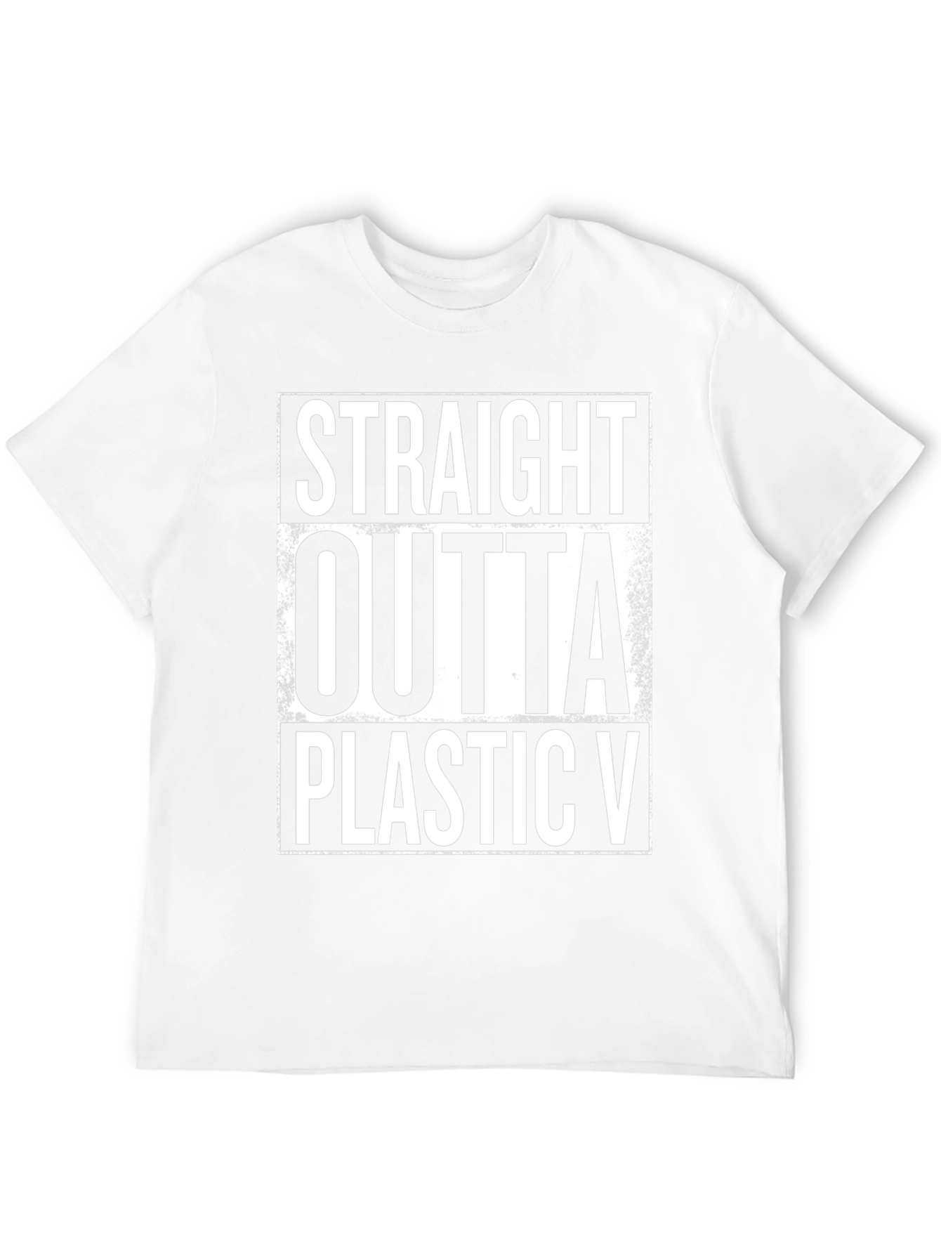 Straight Outta Plastic V Black Graphic Tee