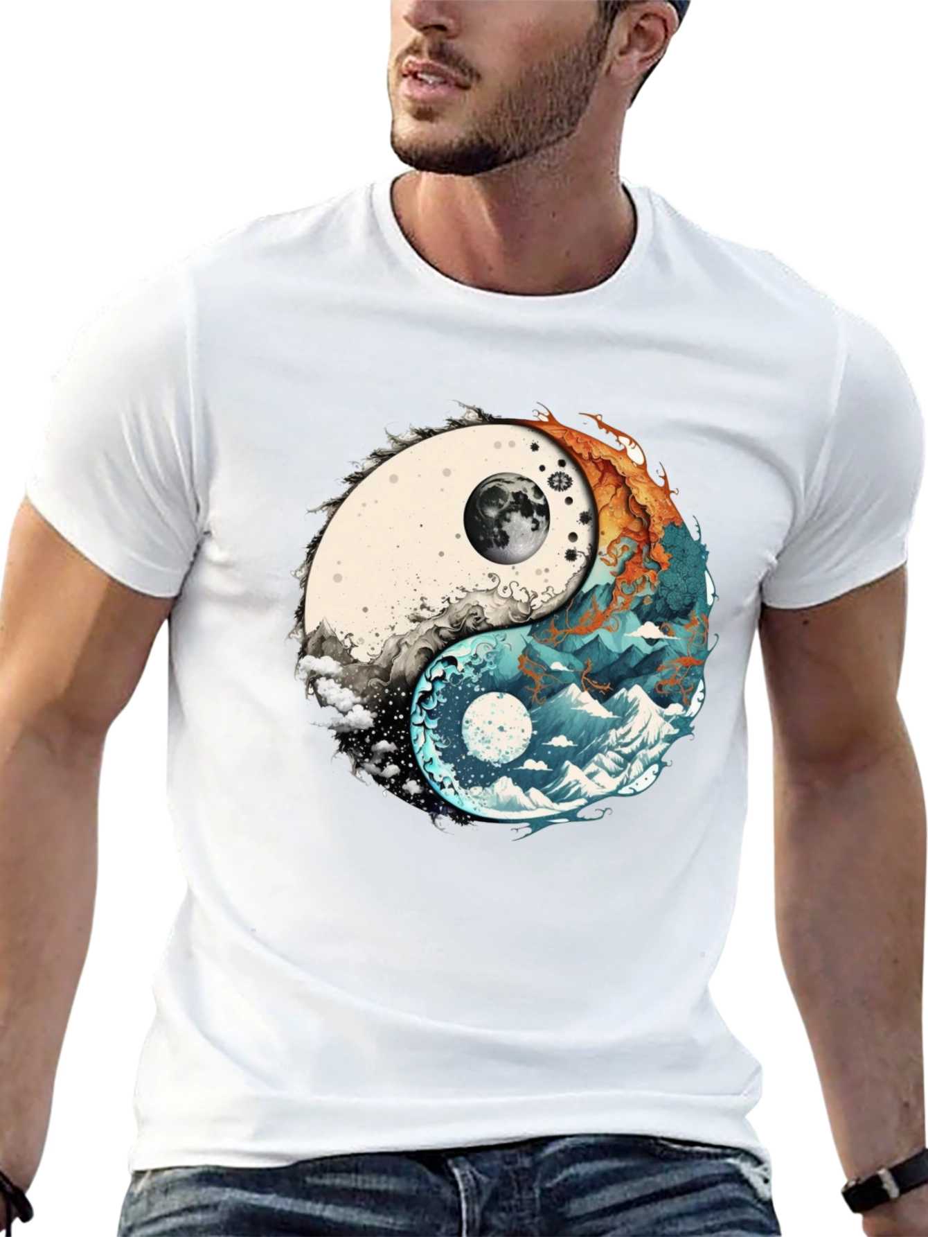 Yin Yang Nature Graphic Tee