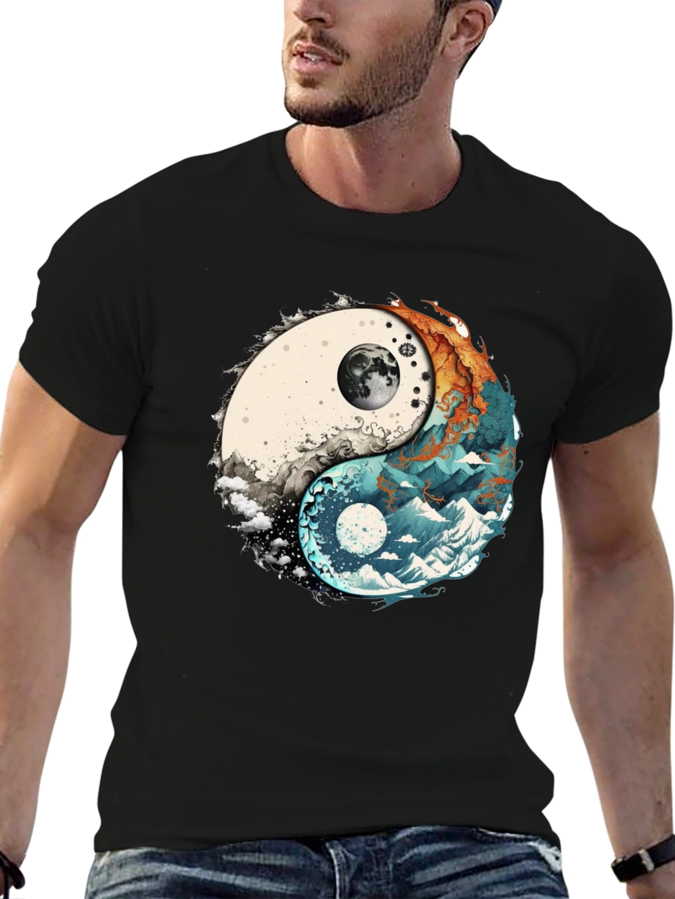 Yin Yang Nature Graphic Tee