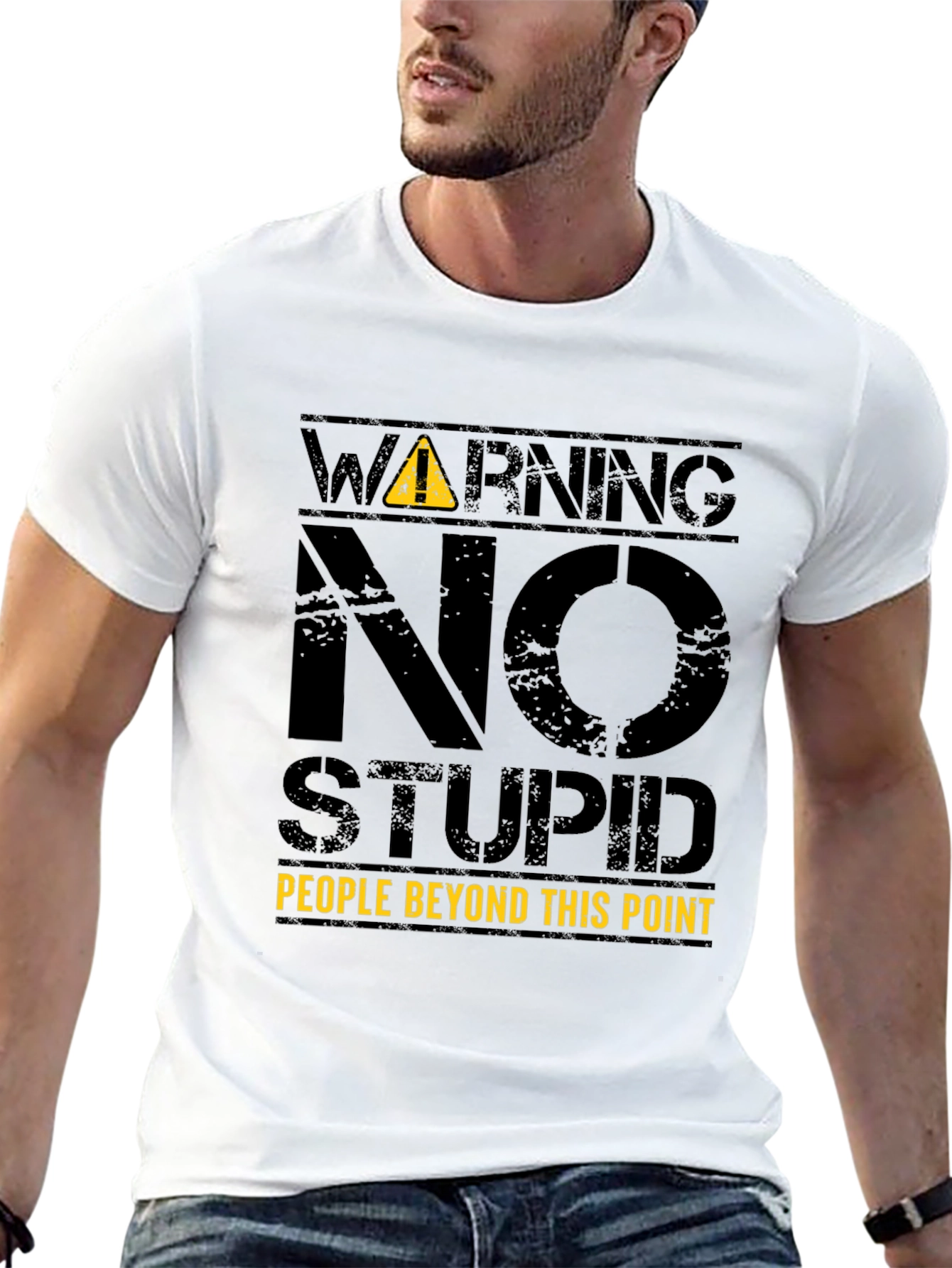 Warning: No Stupid People T-Shirt