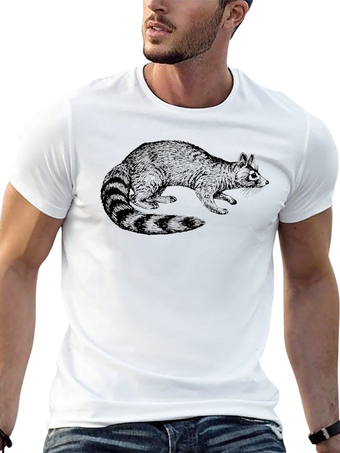 Raccoon Graphic Tee - Black Unisex T-Shirt