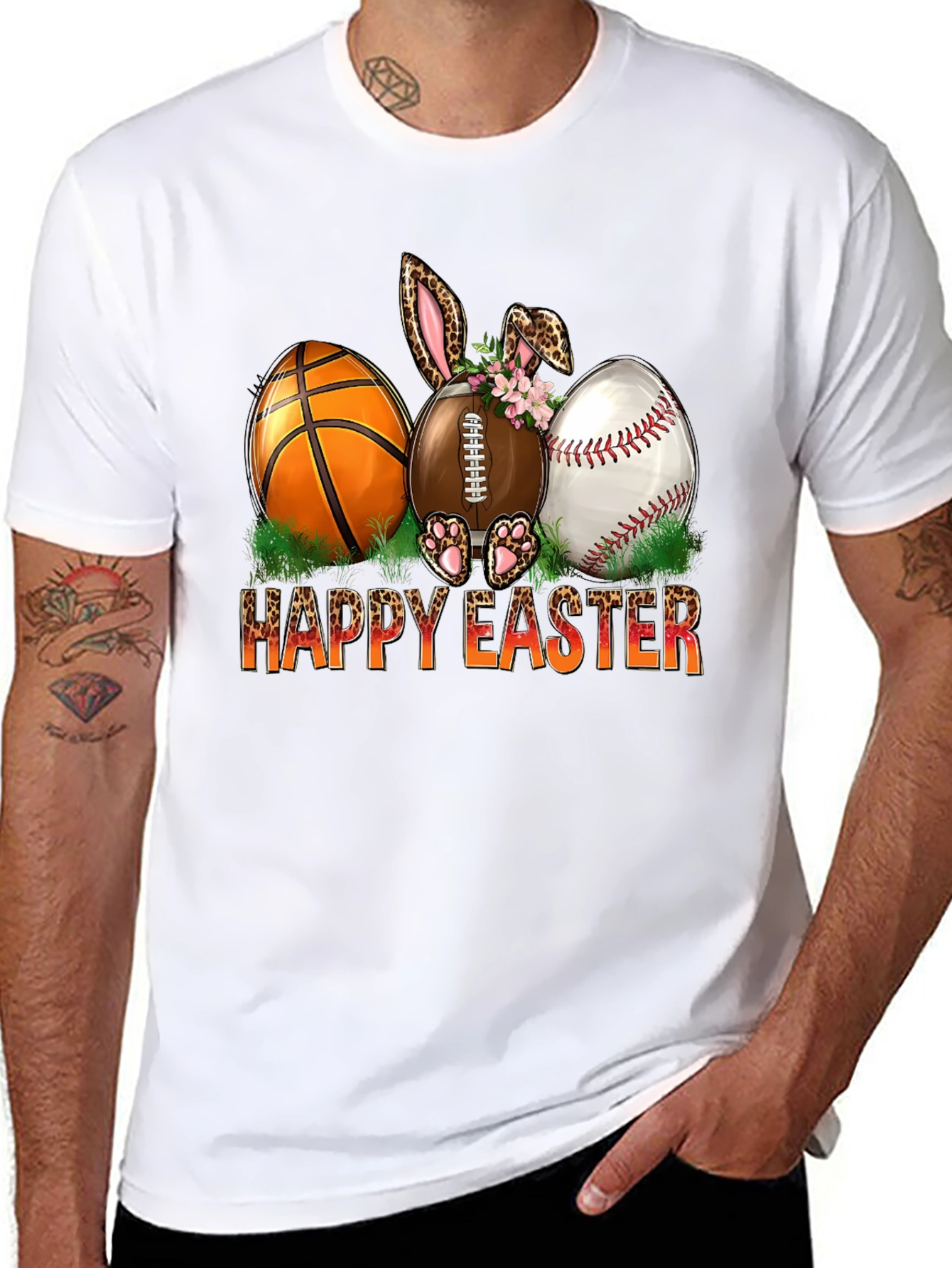 Happy Easter Sports Ball Bunny T-Shirt