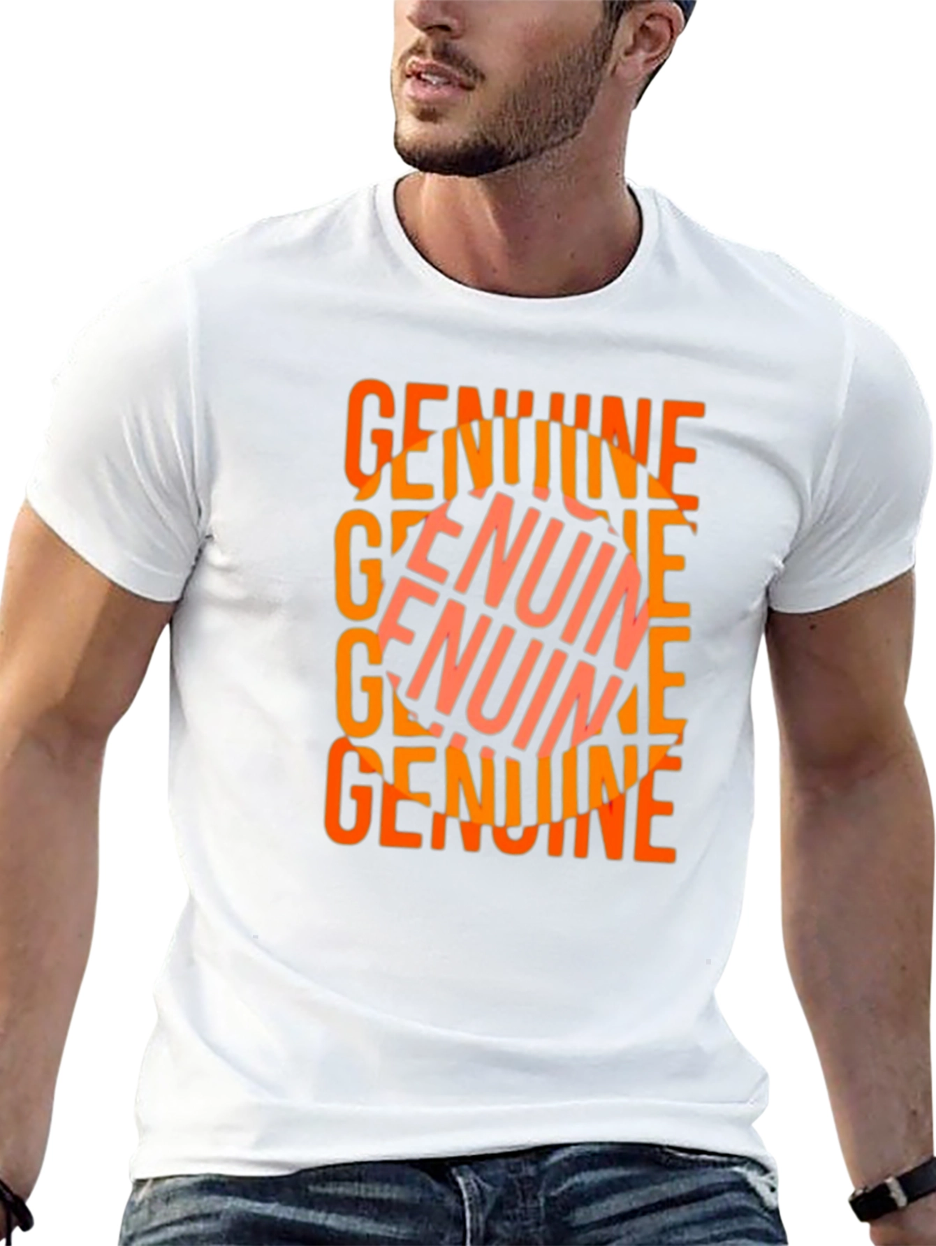 Genuine Word Art T-Shirt - Black