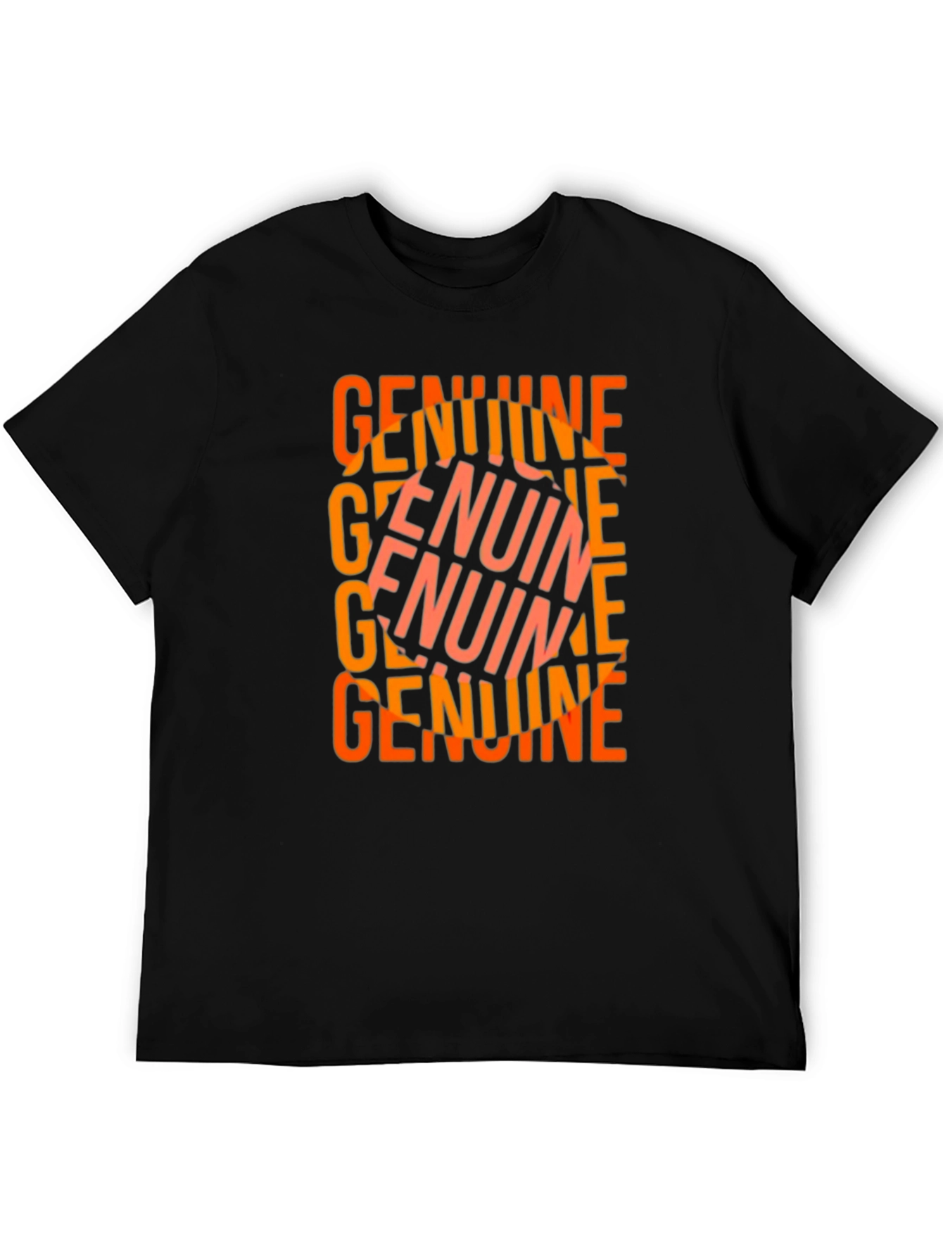 Genuine Word Art T-Shirt - Black