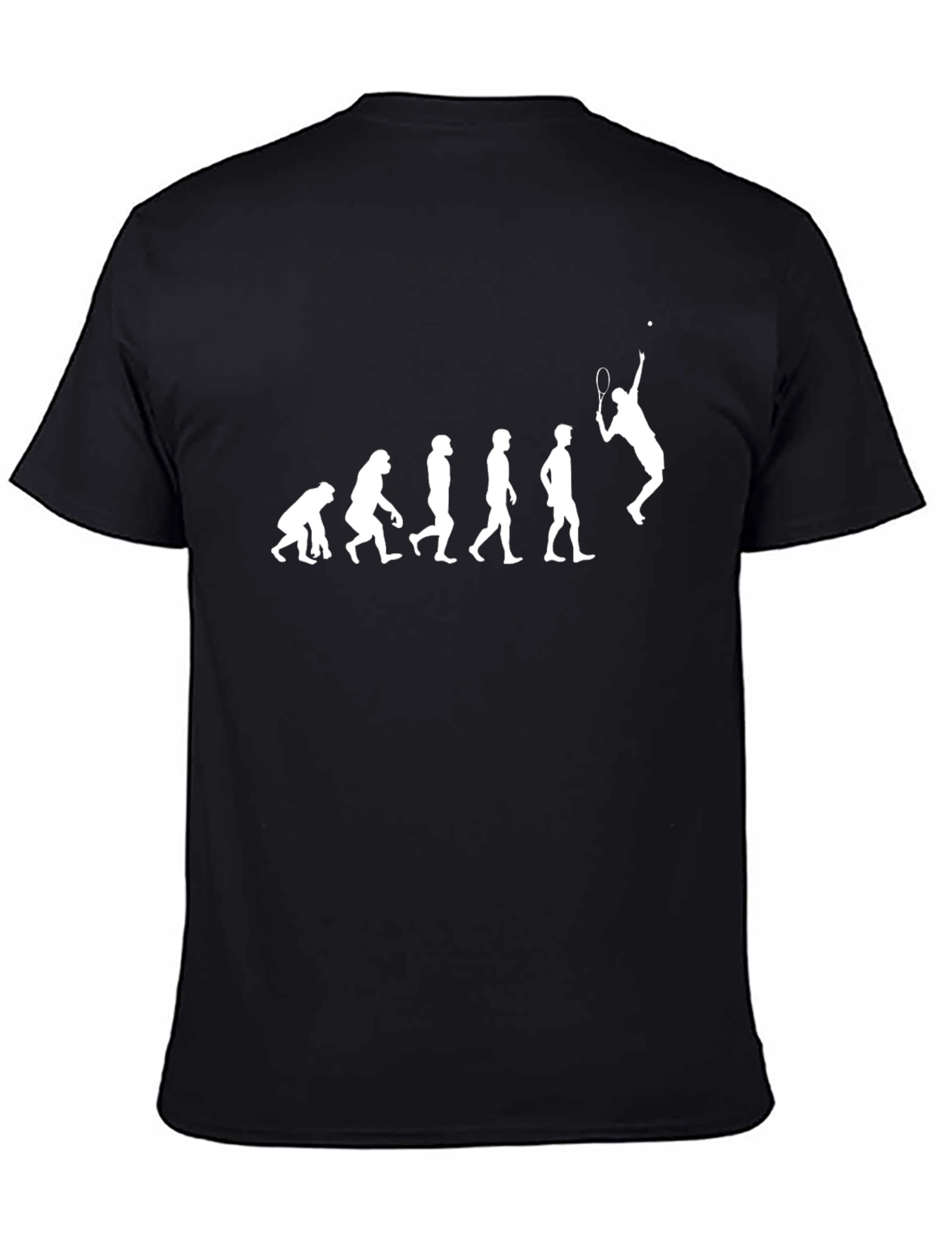 Tennis Evolution T-Shirt - Black Graphic Tee