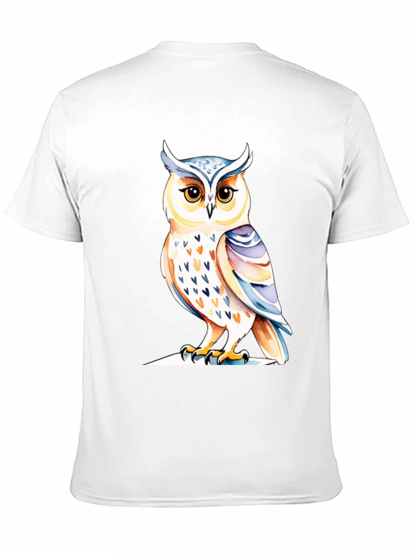 Black Owl Graphic Tee - Unique Bird Design