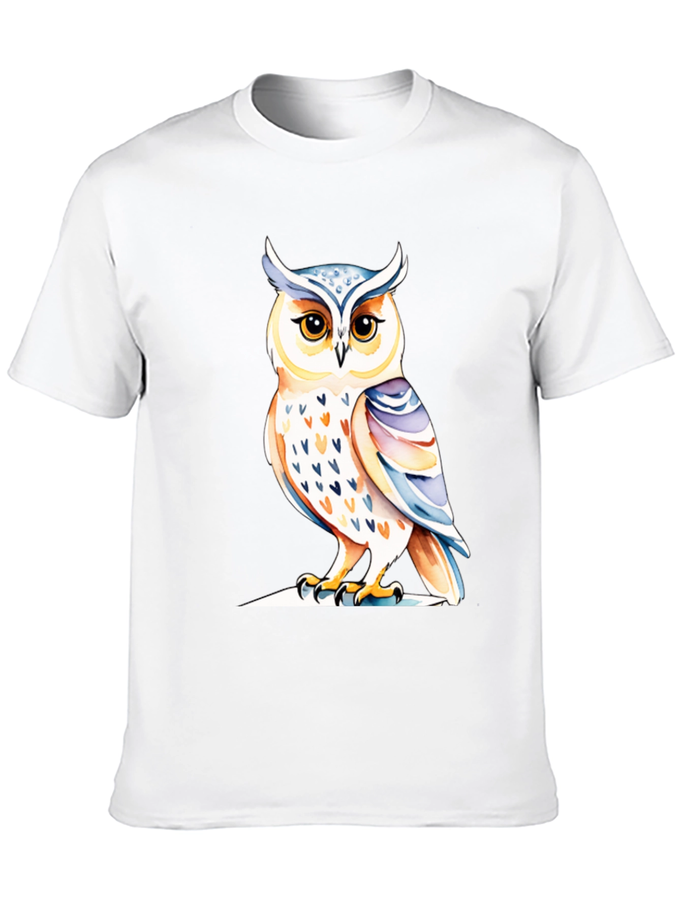 Black Owl Graphic Tee - Unique Bird Design