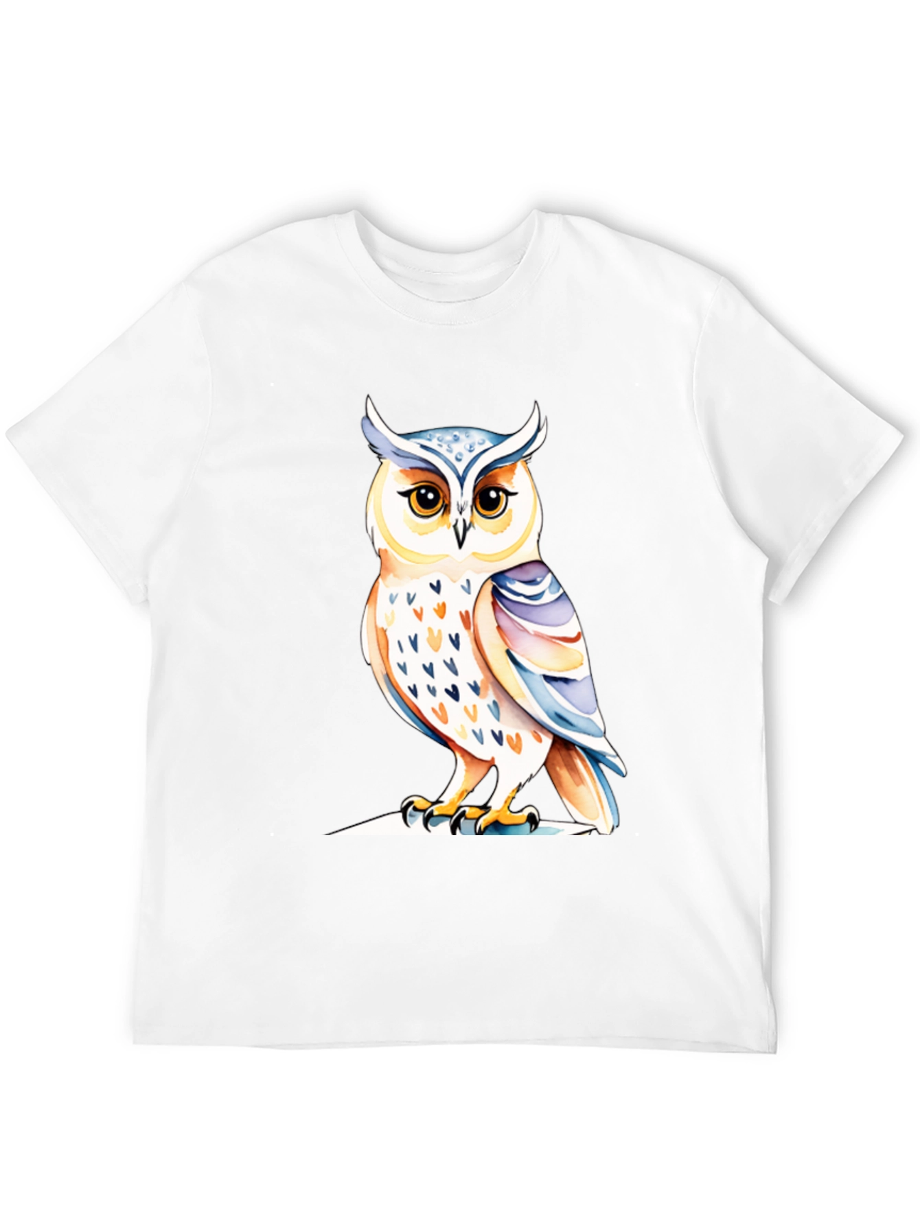 Black Owl Graphic Tee - Unique Bird Design