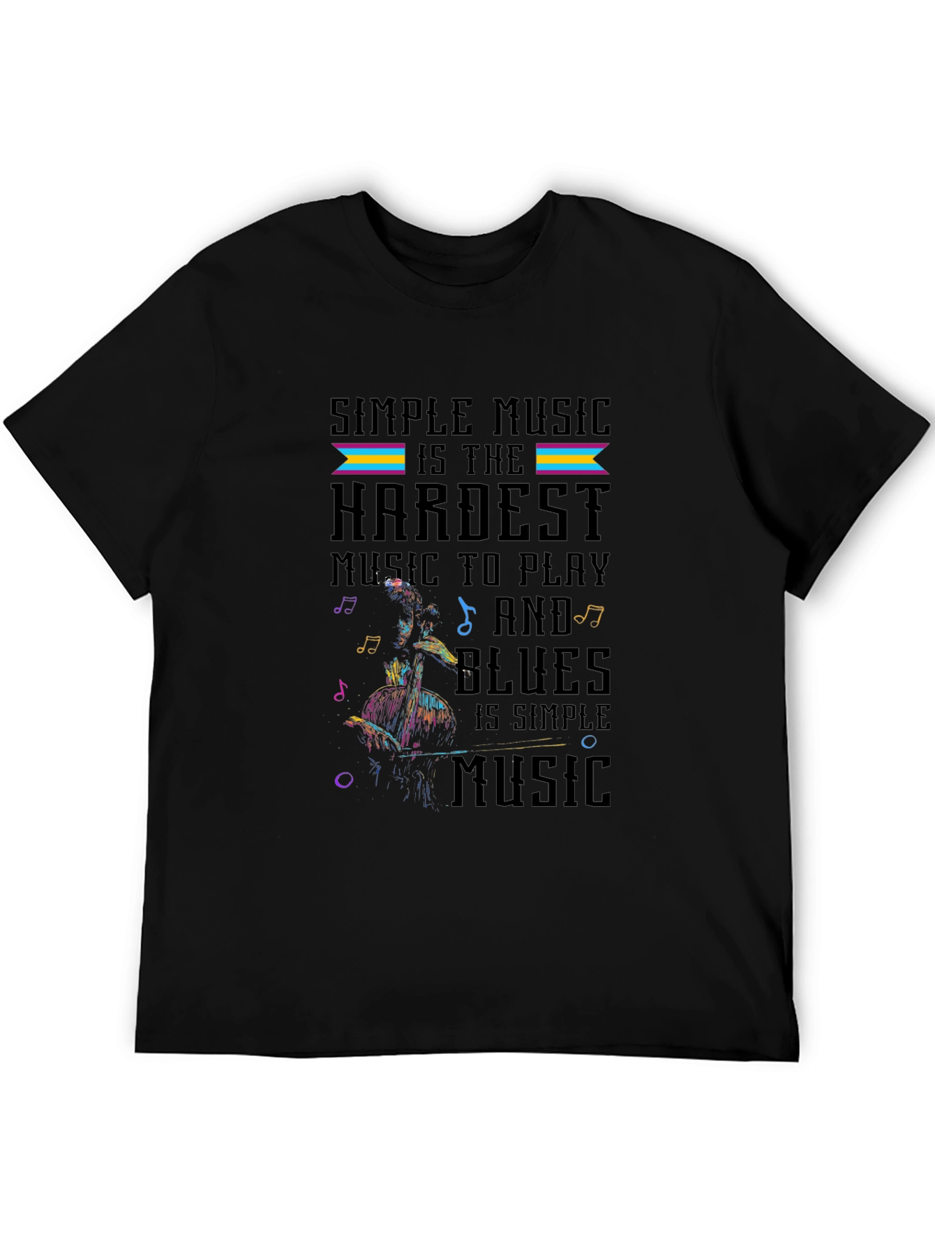 Simple Music Hardest to Play Graphic T-Shirt
