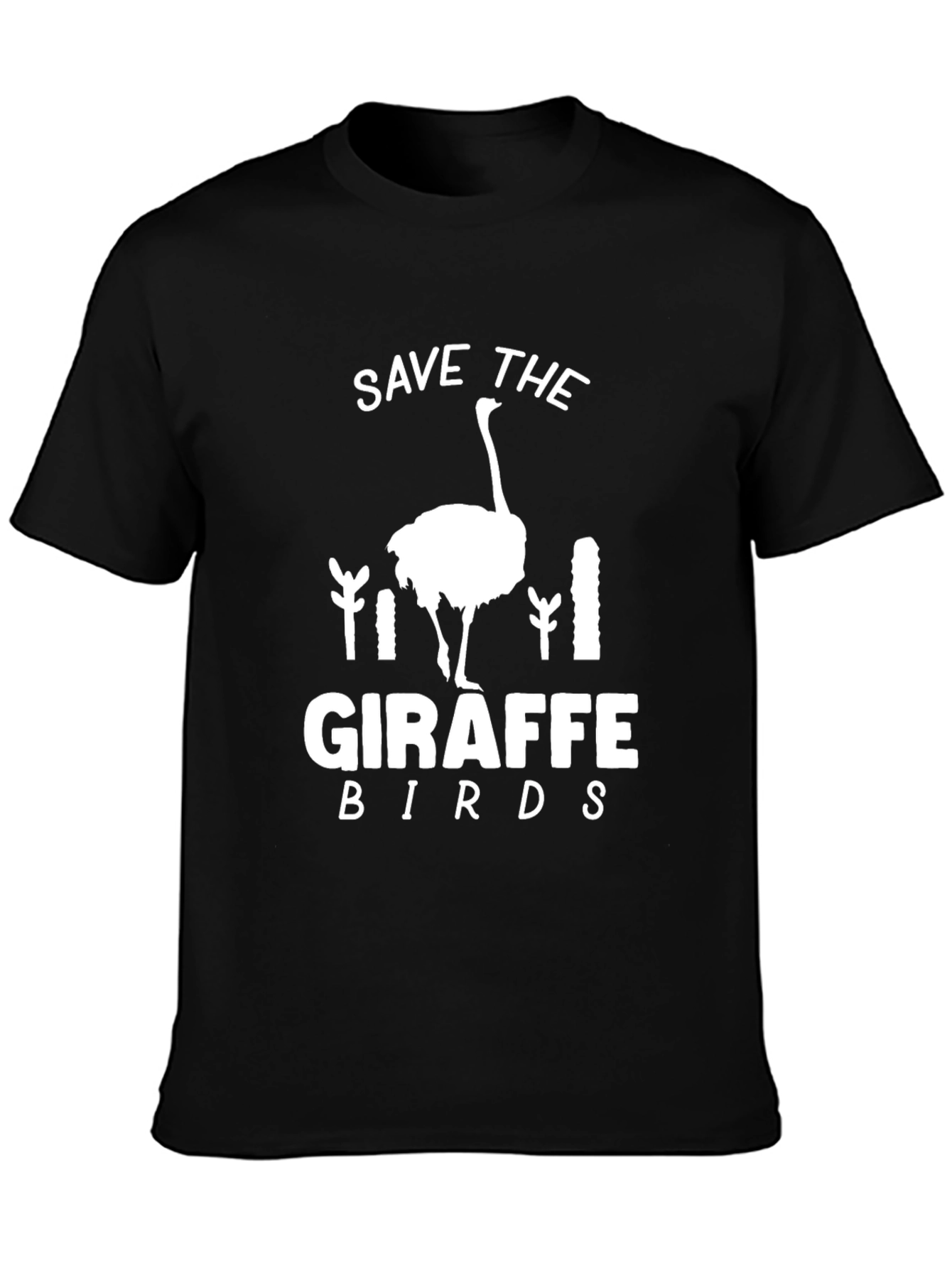 Save The Giraffe Birds Graphic Tee