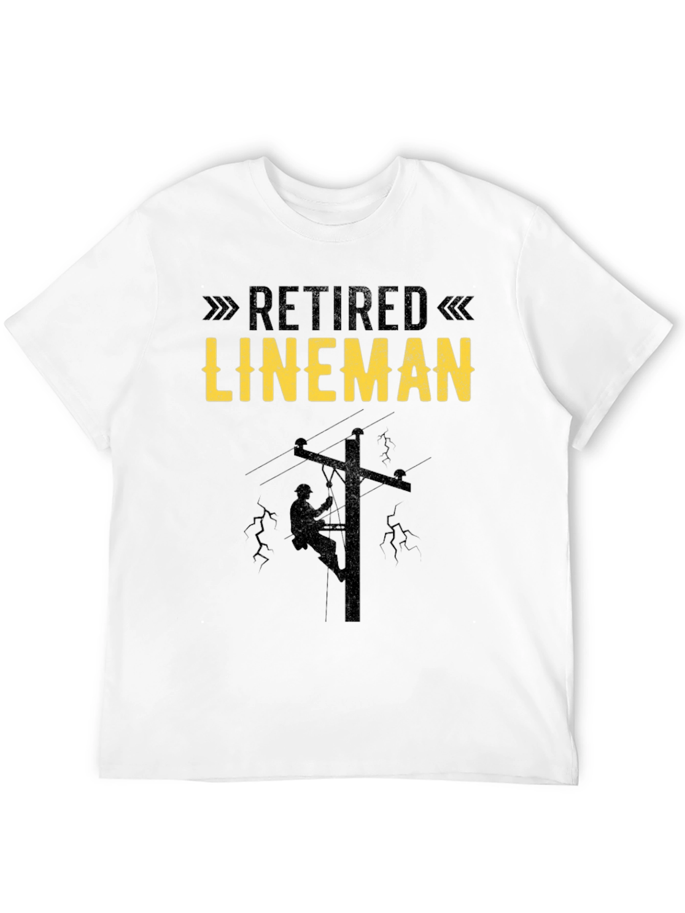 Retired Lineman Black T-Shirt