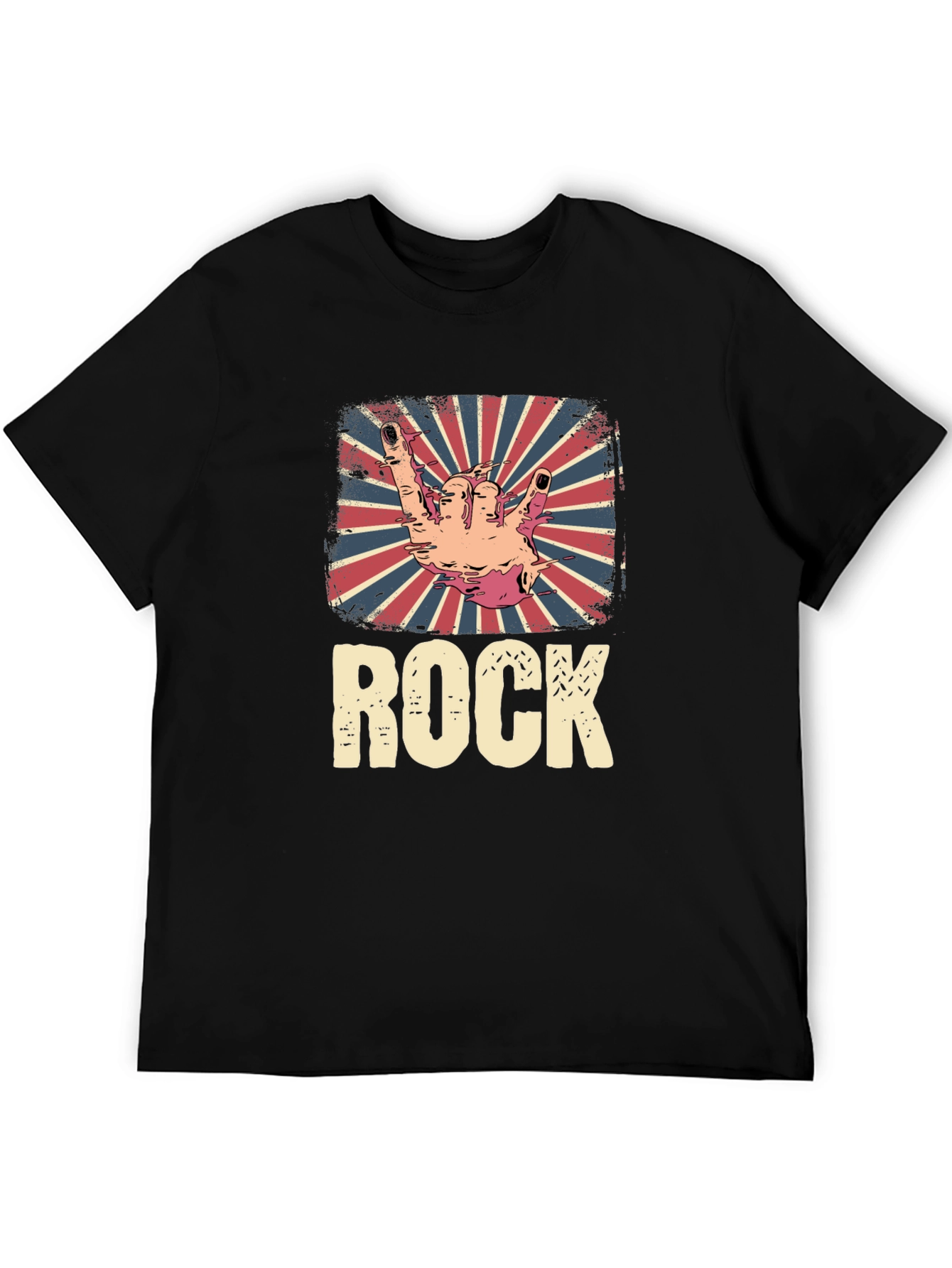 Retro Rock Hand Sign T-Shirt