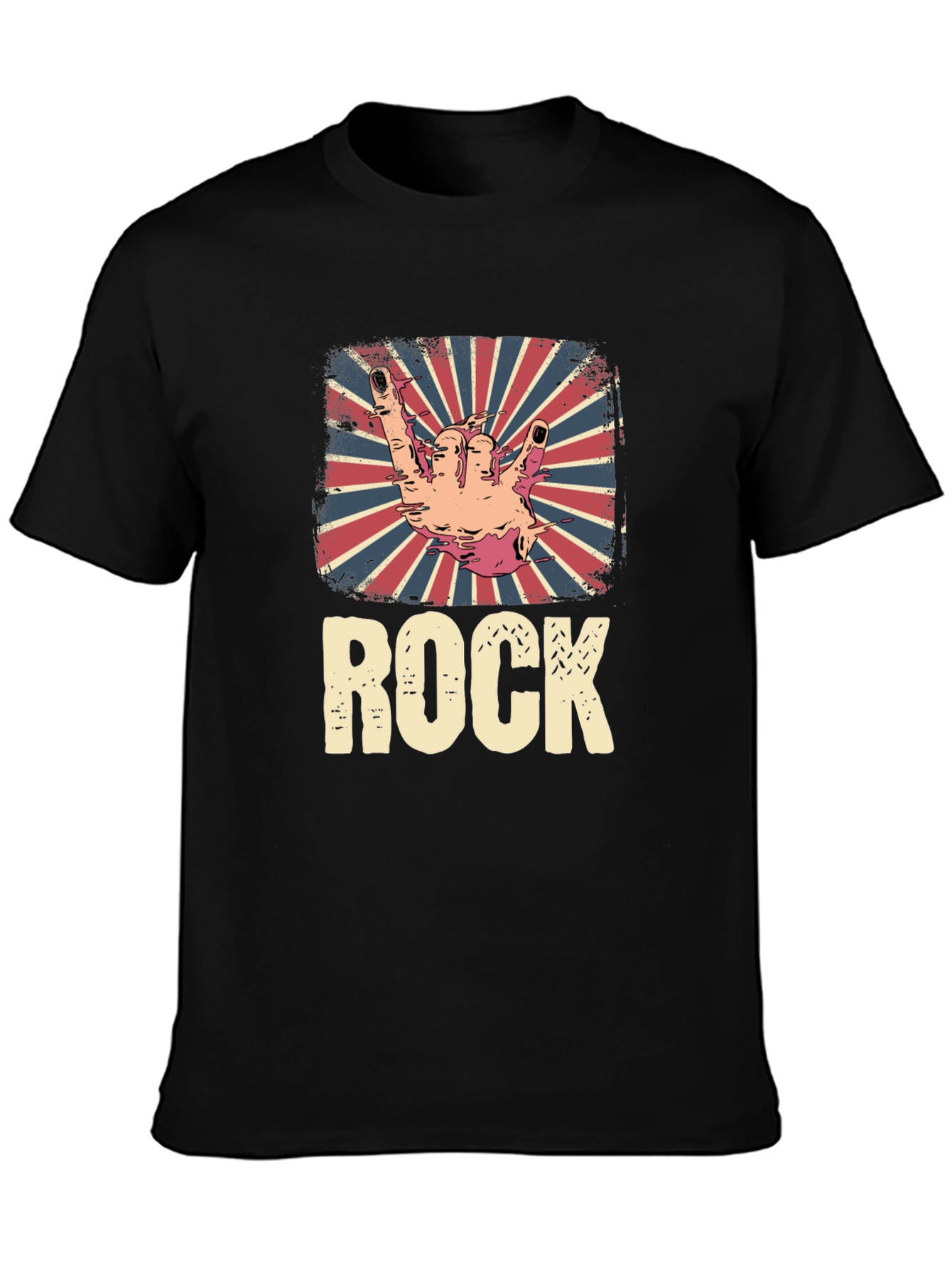 Retro Rock Hand Sign T-Shirt