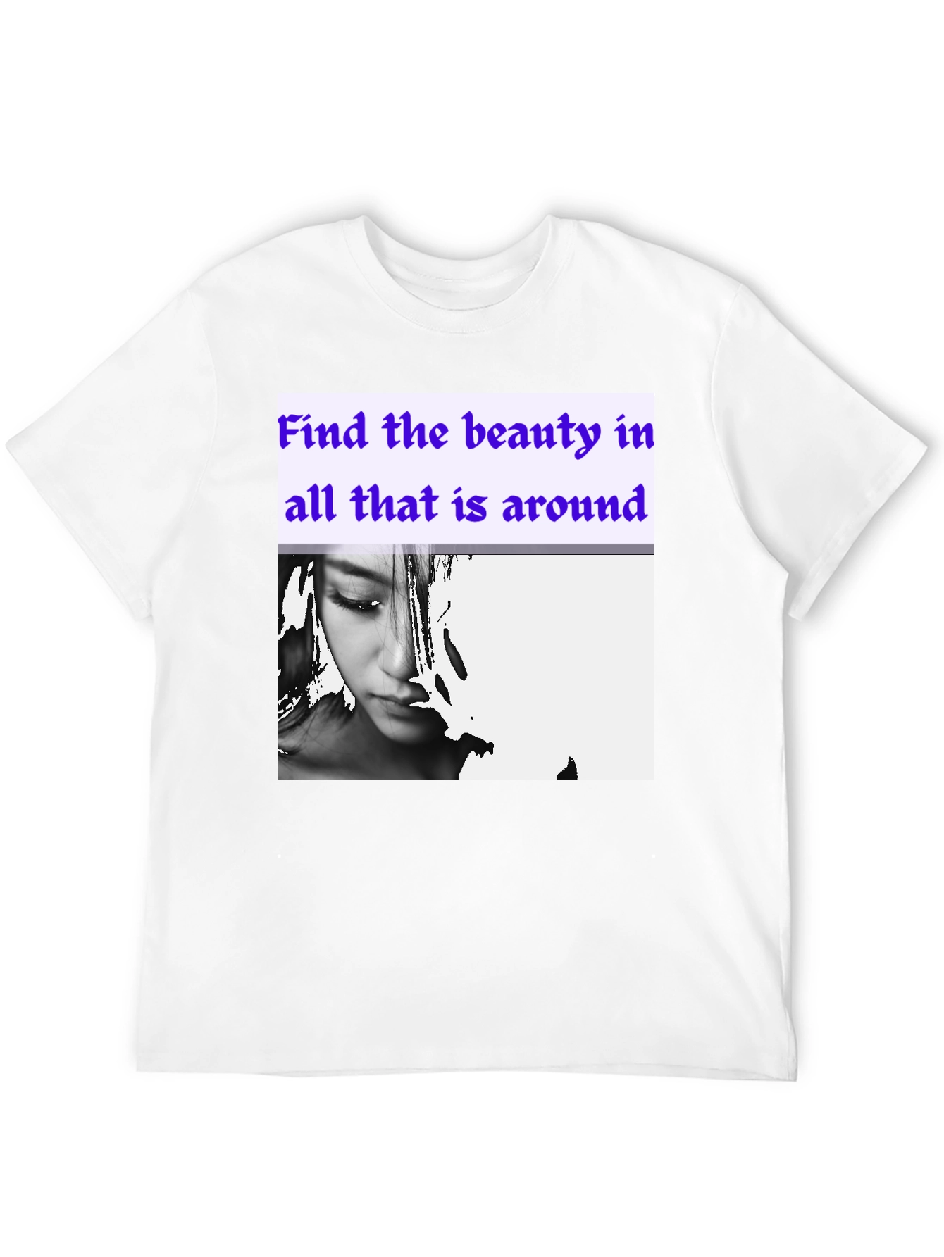 Beauty Around Graphic Tee - Stylish Black Cotton T-Shirt