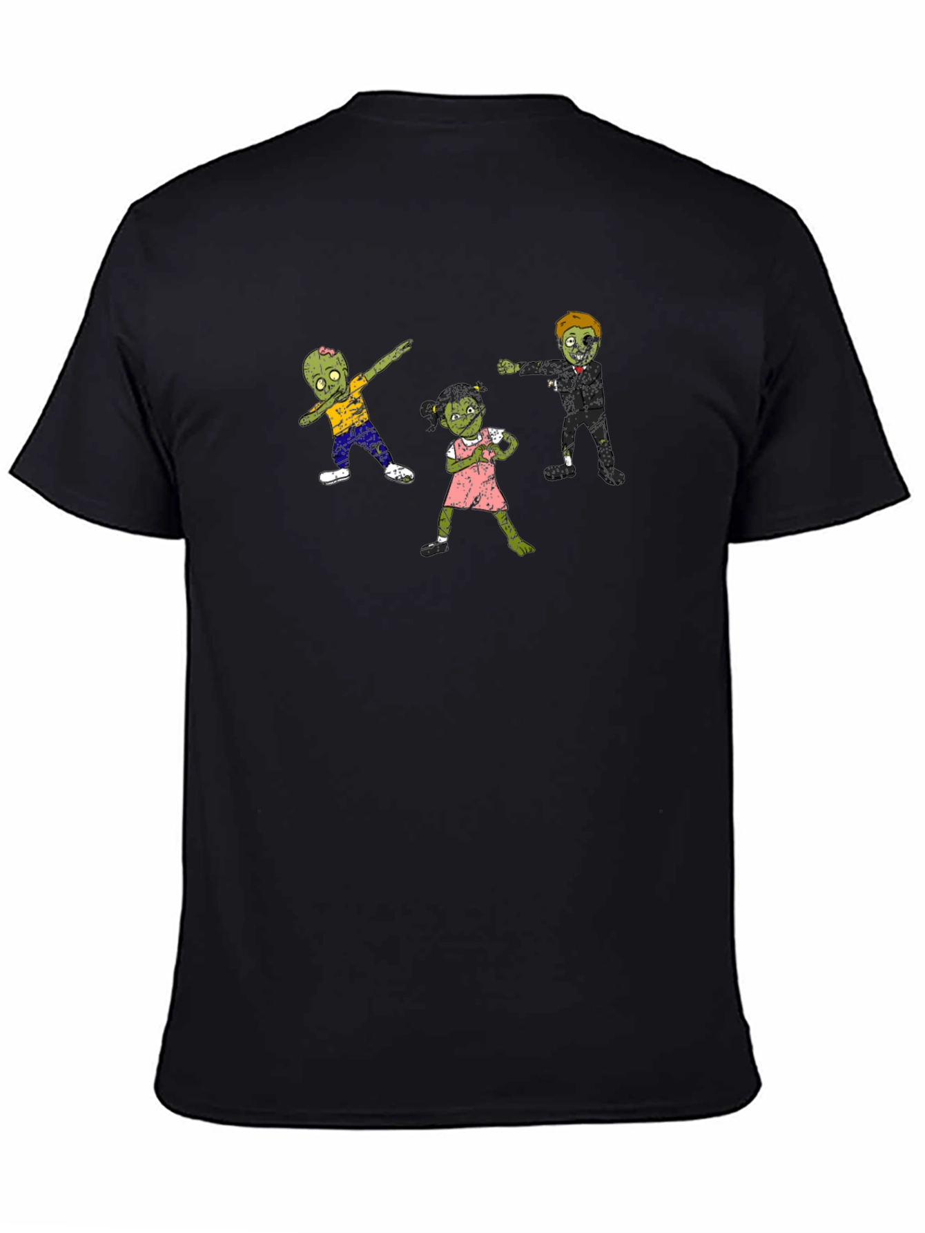 Zombie Family T-Shirt - Cool Black Tee