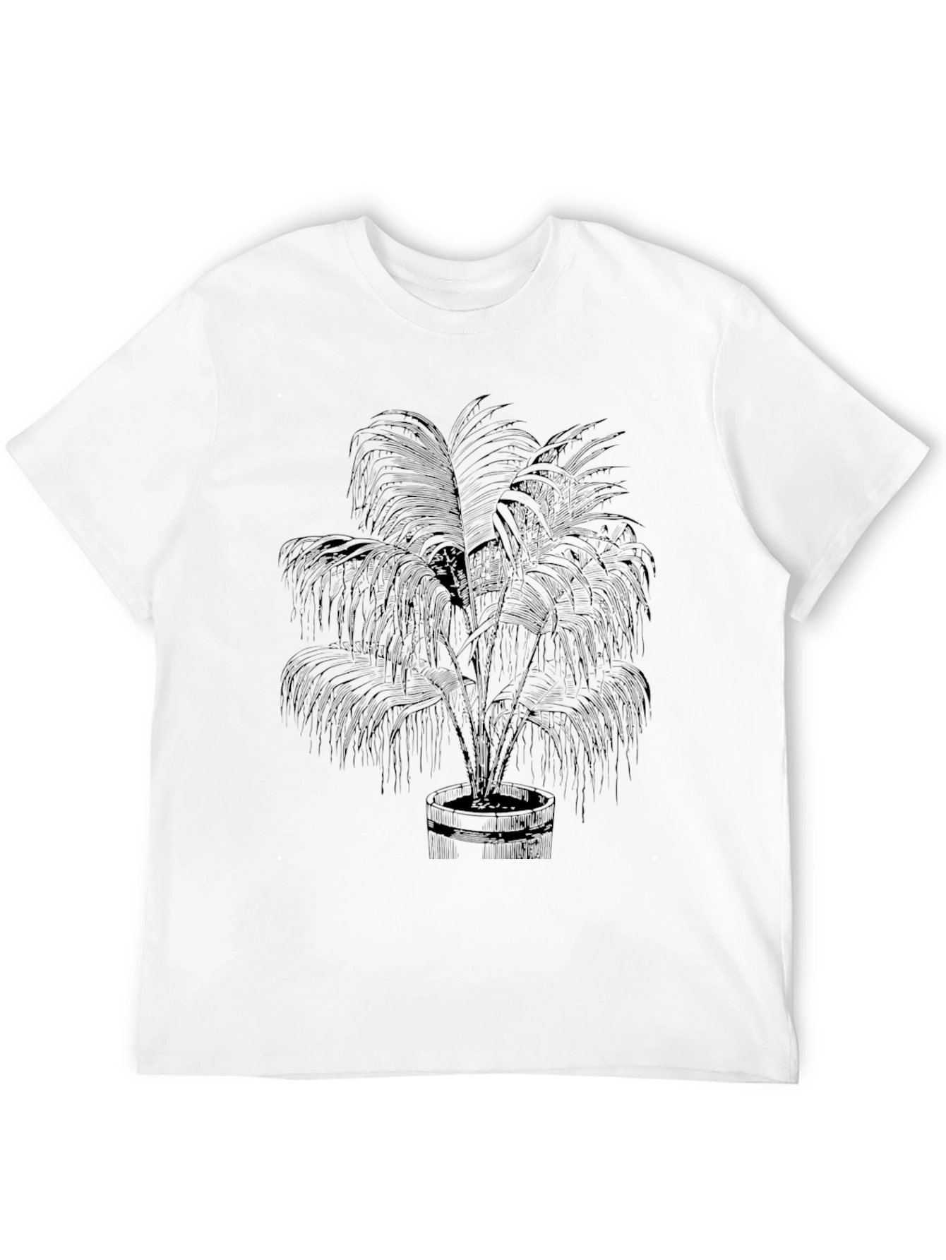Mens Black Palm Tree Graphic Tee
