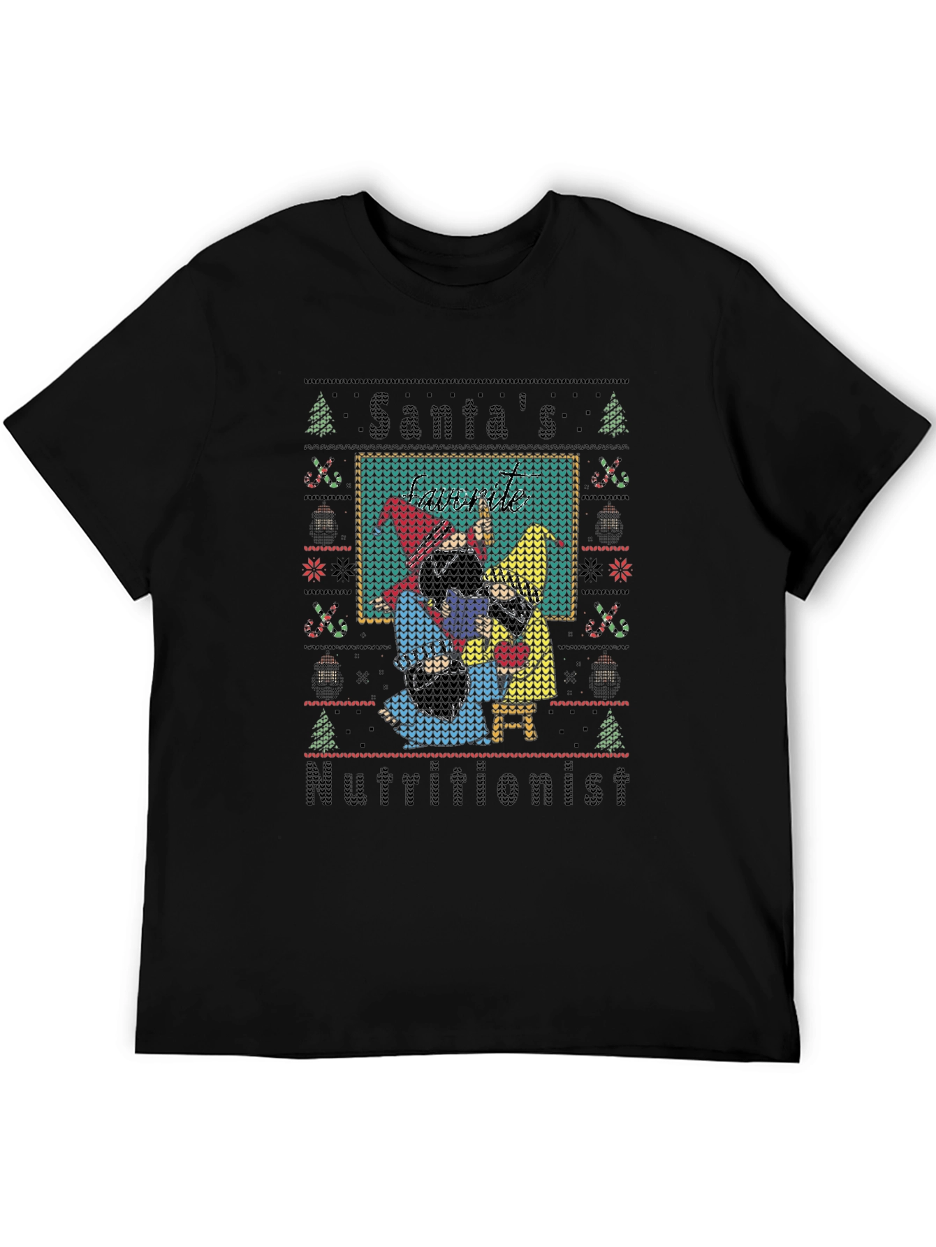 Santas Nutritionist Ugly Christmas Sweater T-Shirt
