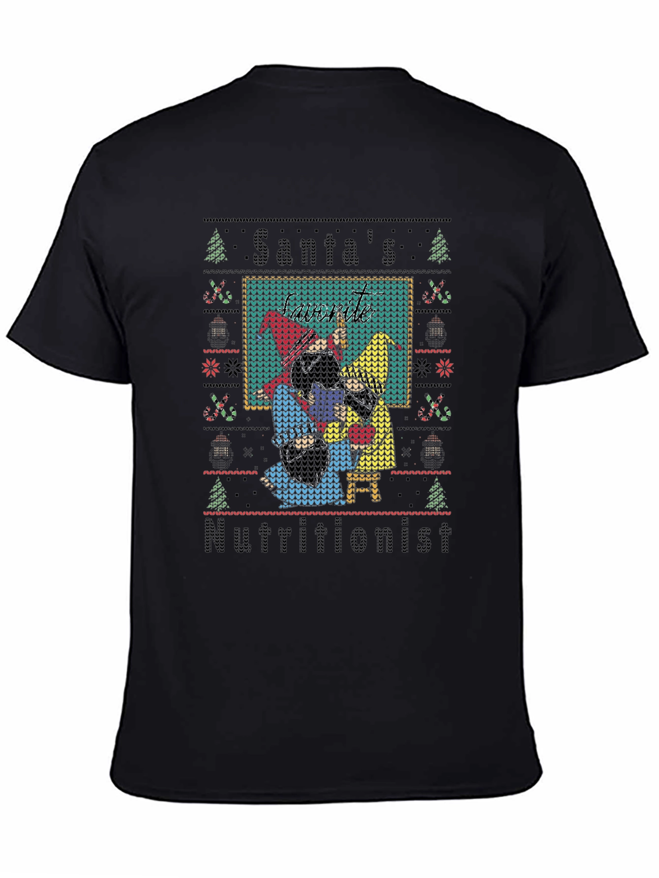 Santas Nutritionist Ugly Christmas Sweater T-Shirt