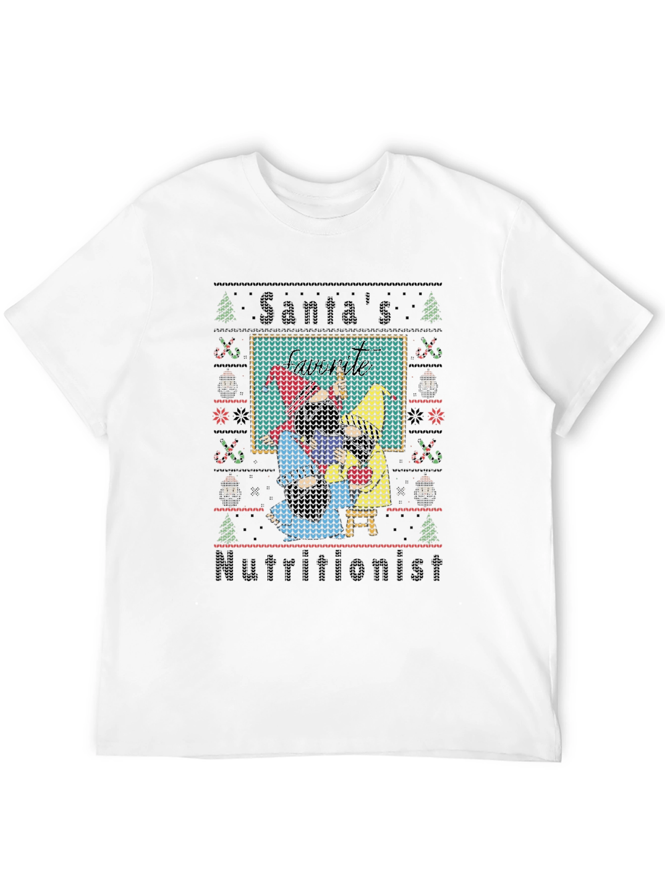 Santas Nutritionist Ugly Christmas Sweater T-Shirt