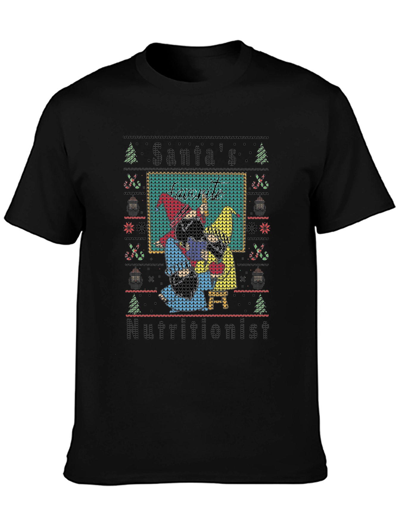 Santas Nutritionist Ugly Christmas Sweater T-Shirt