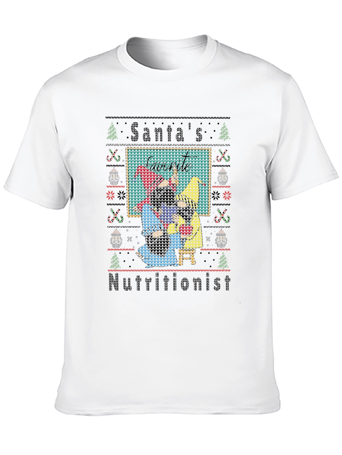 Santas Nutritionist Ugly Christmas Sweater T-Shirt