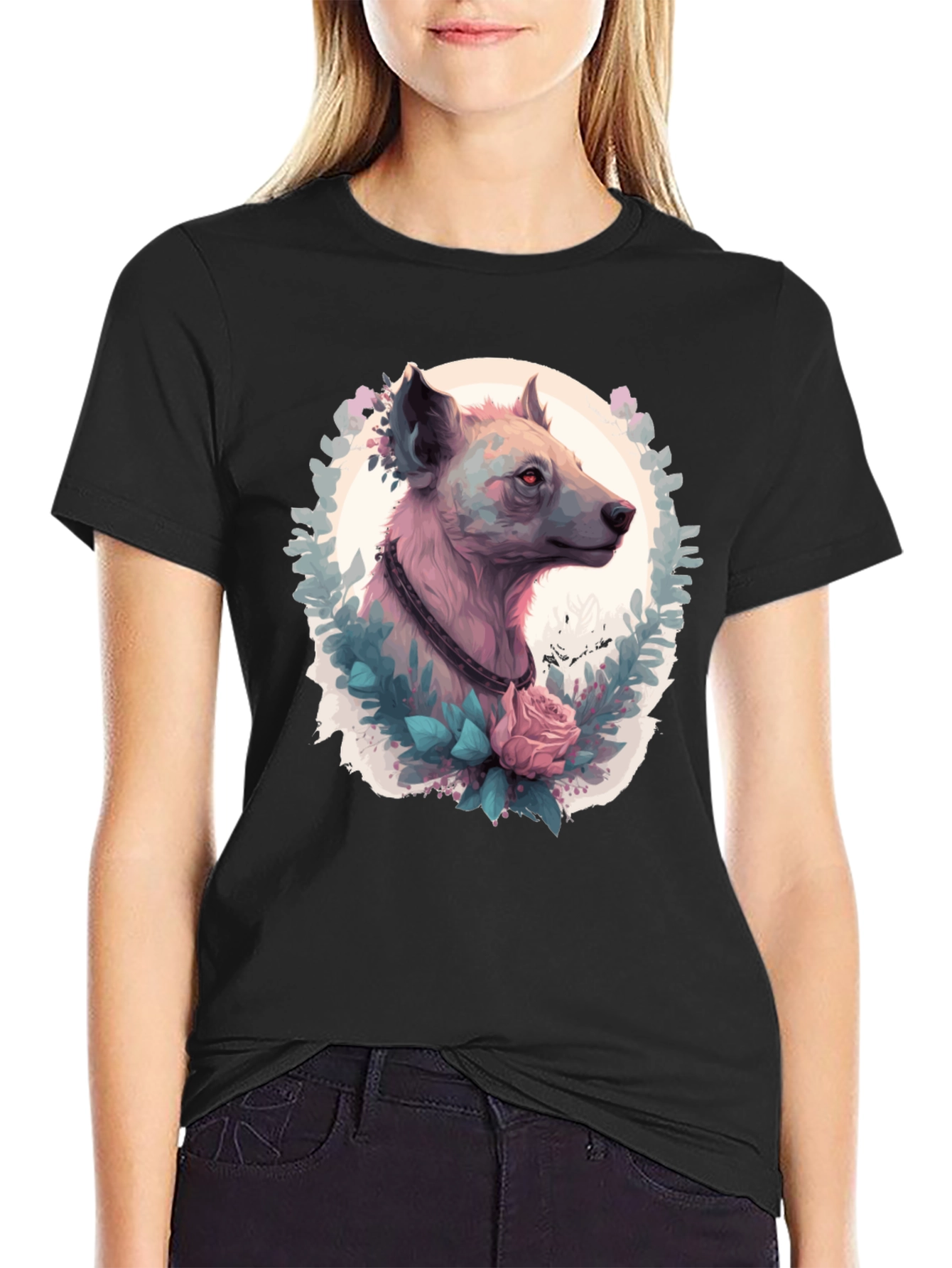 Hyena Portrait T-Shirt - Unique Animal Graphic Tee