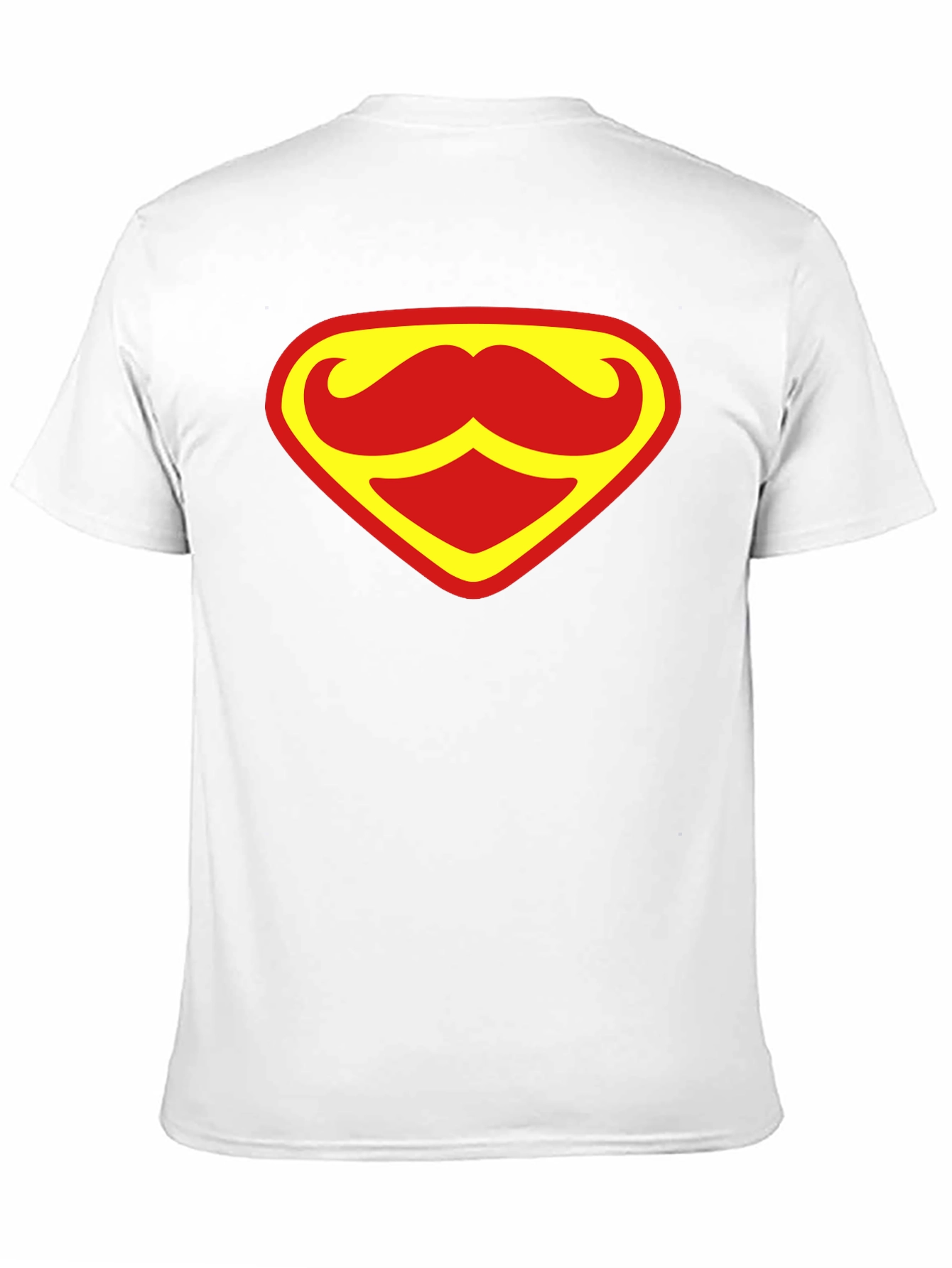 Funny Mustache Superman Logo Graphic T-Shirt