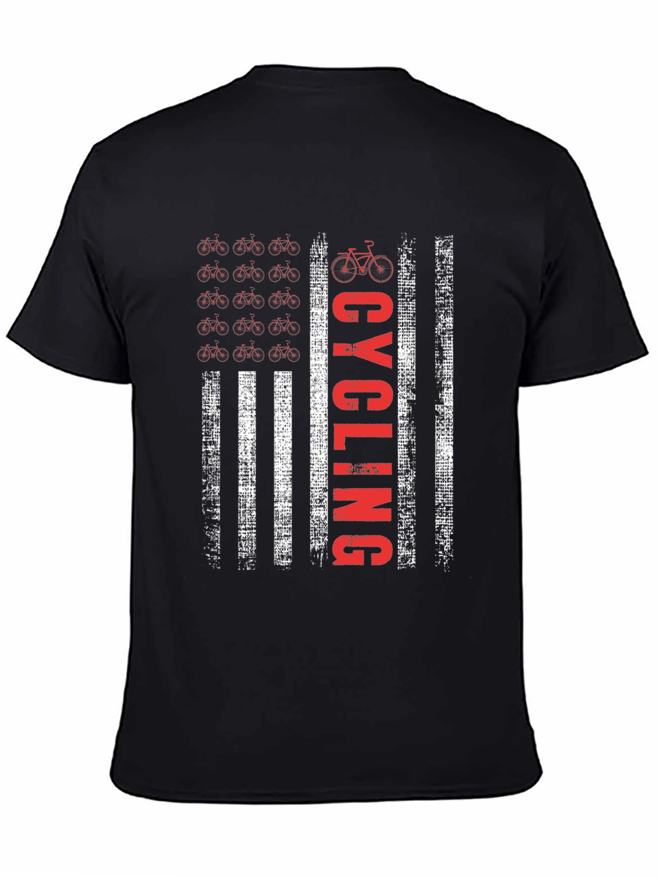 Cycling American Flag T-Shirt