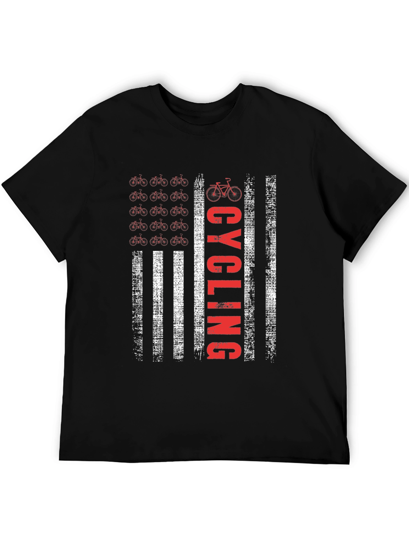 Cycling American Flag T-Shirt