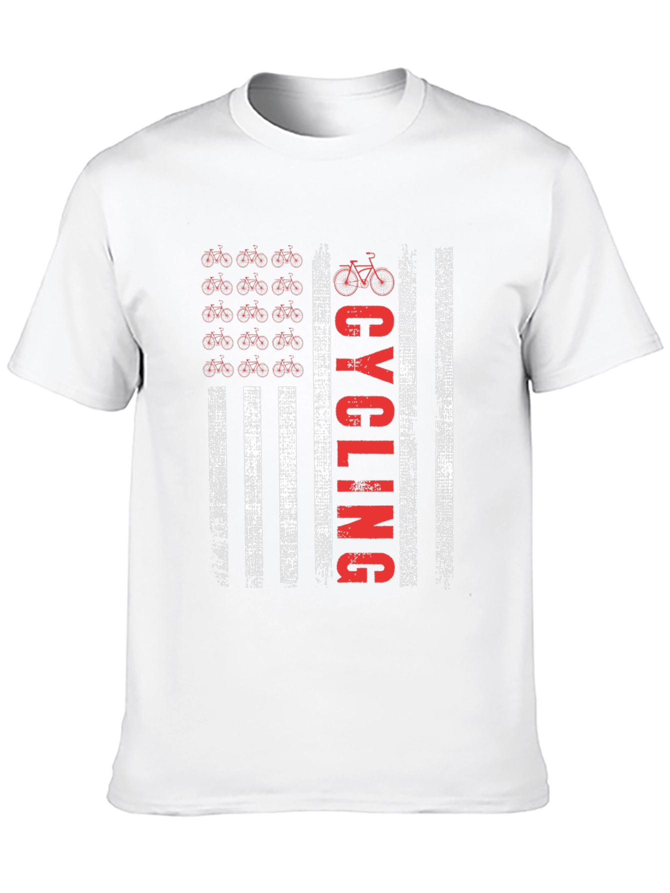 Cycling American Flag T-Shirt