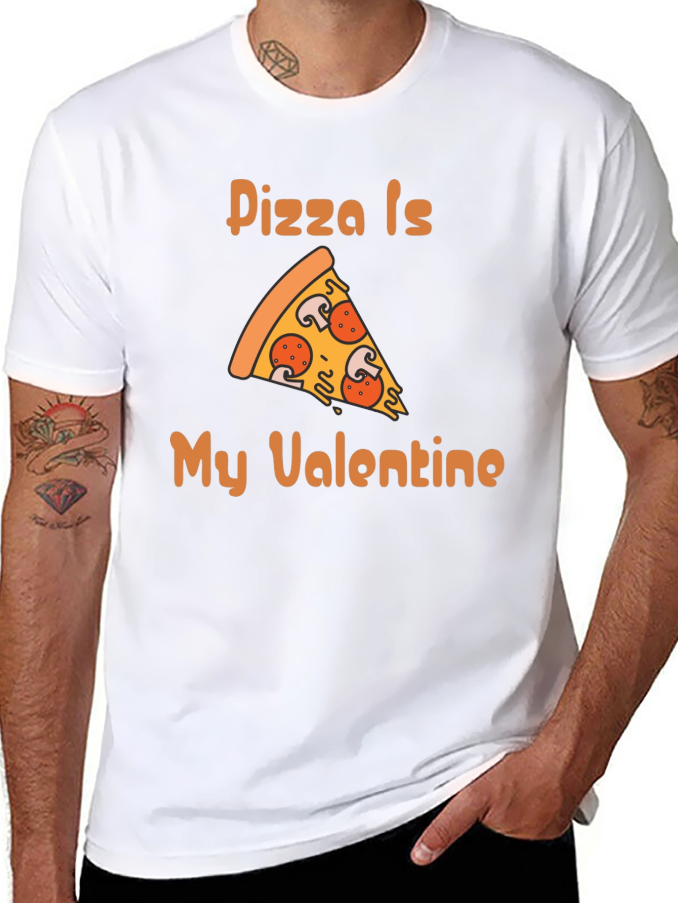 Pizza Is My Valentine Graphic T-Shirt