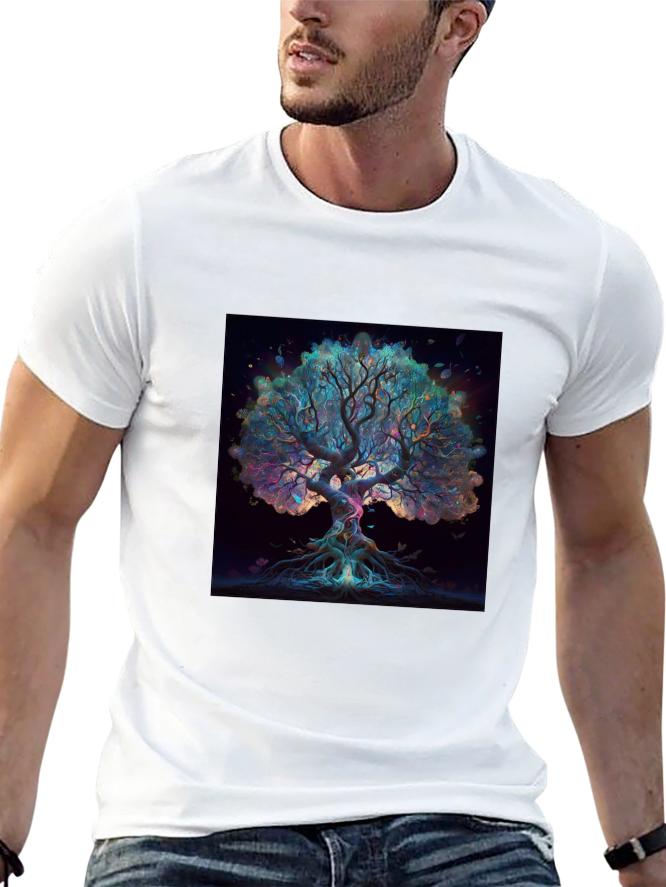 Mystical Tree Graphic Tee - Artistic Design