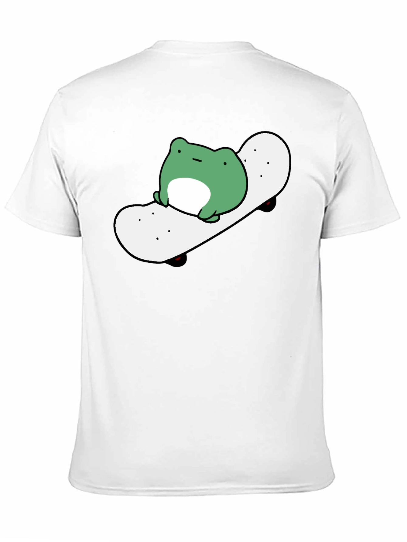 Frog Skateboard Graphic Tee - Casual Black T-Shirt