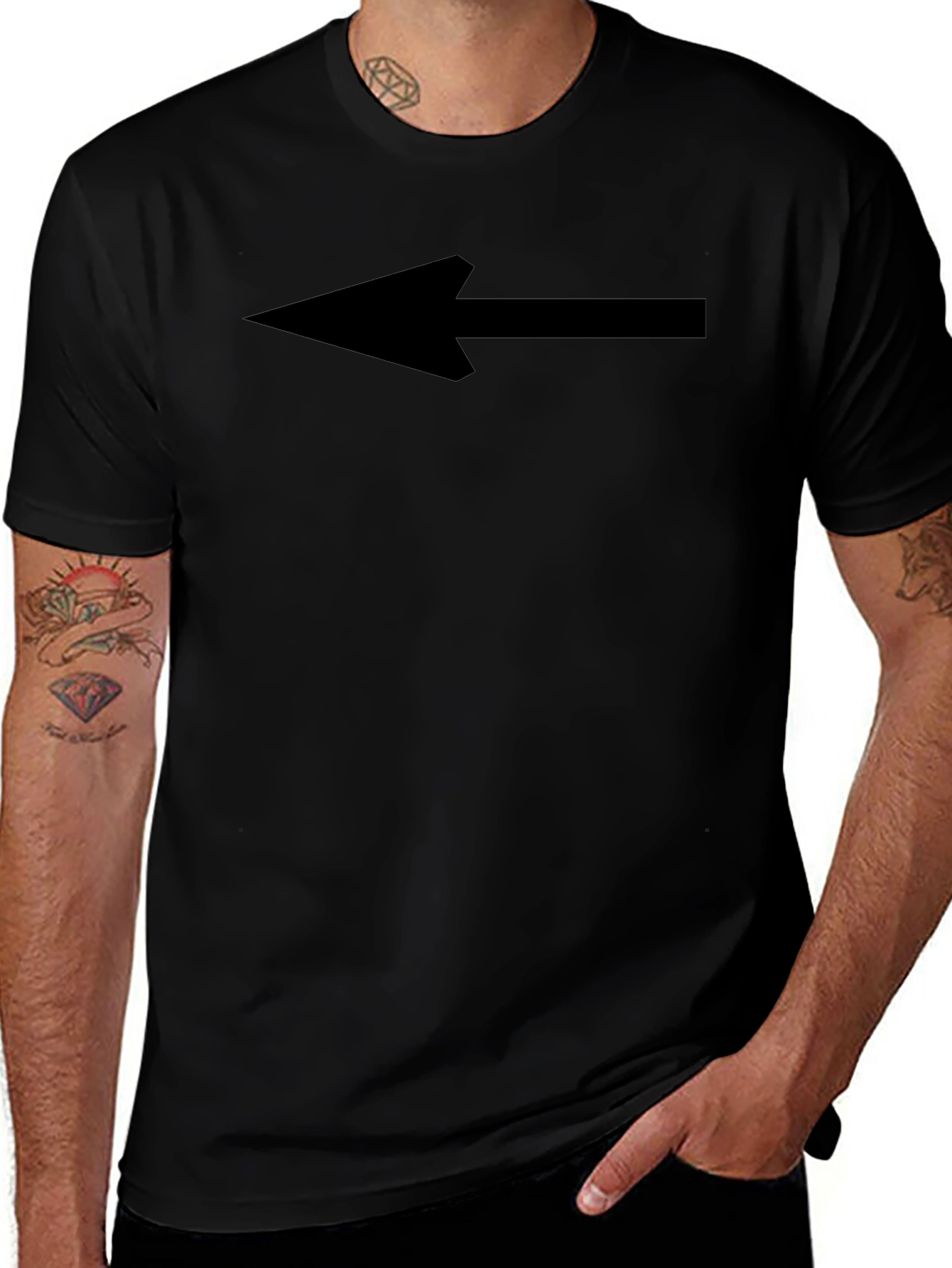 Black Arrow Graphic Tee - Point the Way!