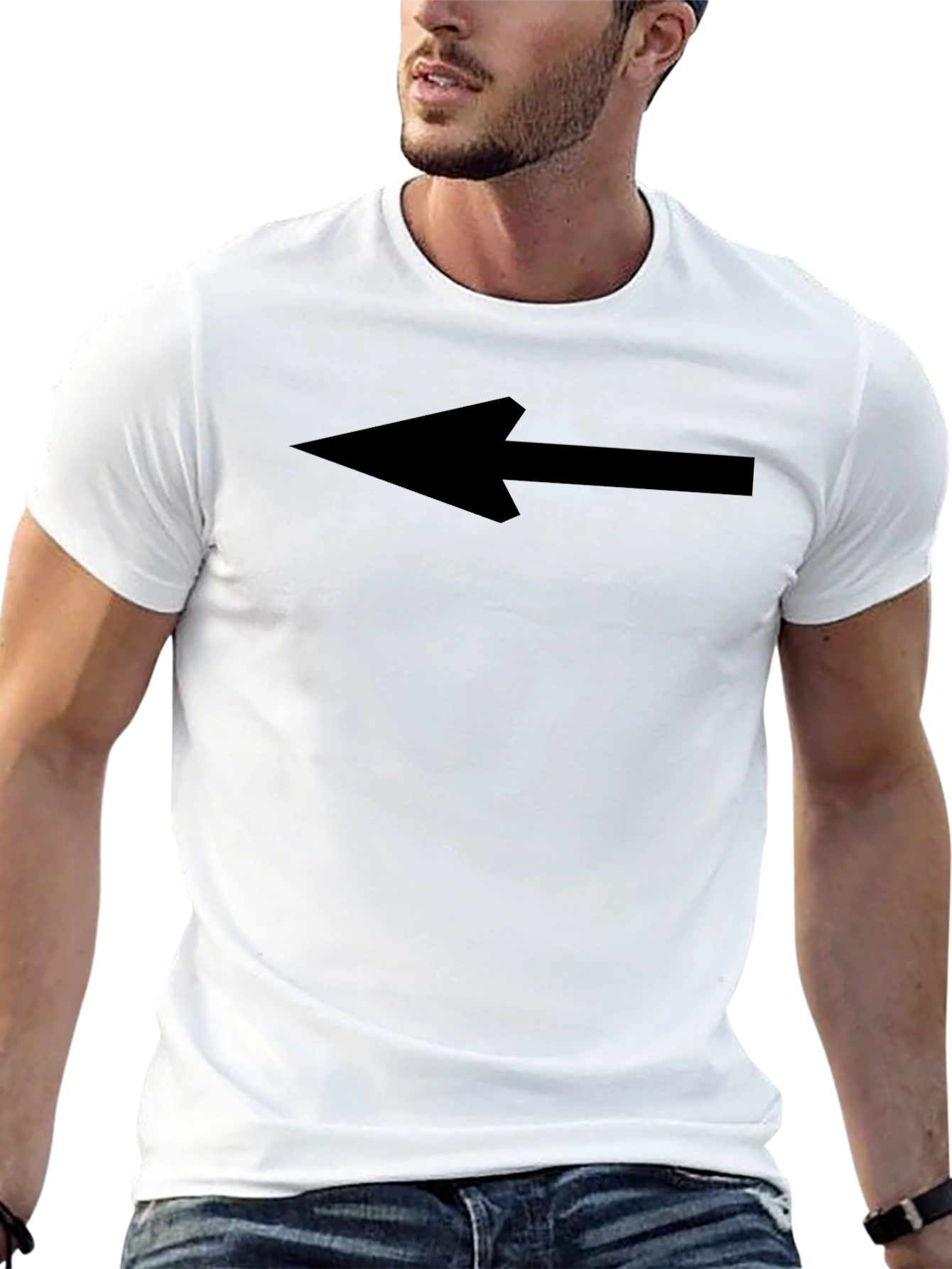 Black Arrow Graphic Tee - Point the Way!