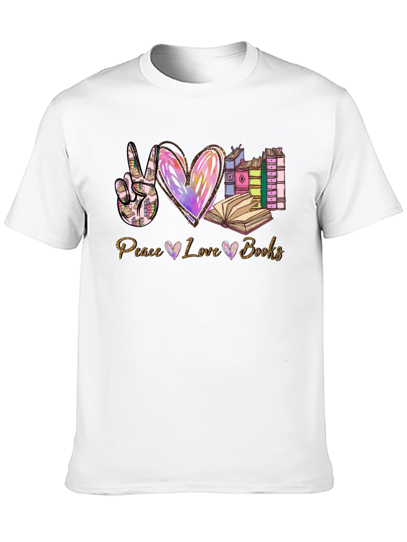 Peace Love Books T-Shirt | Reading Lover Tee