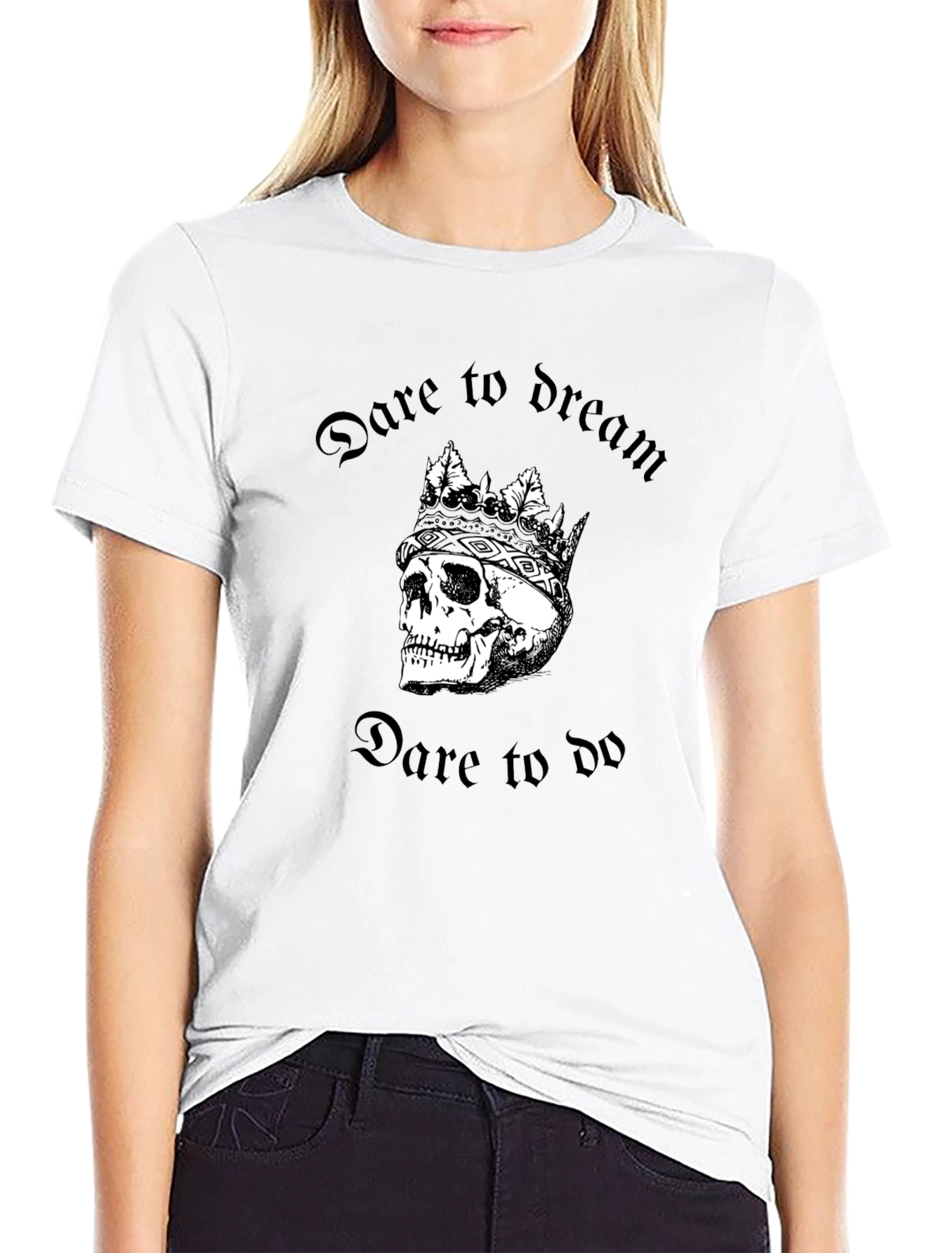 Dare to Dream Skull Tee - Gothic Style
