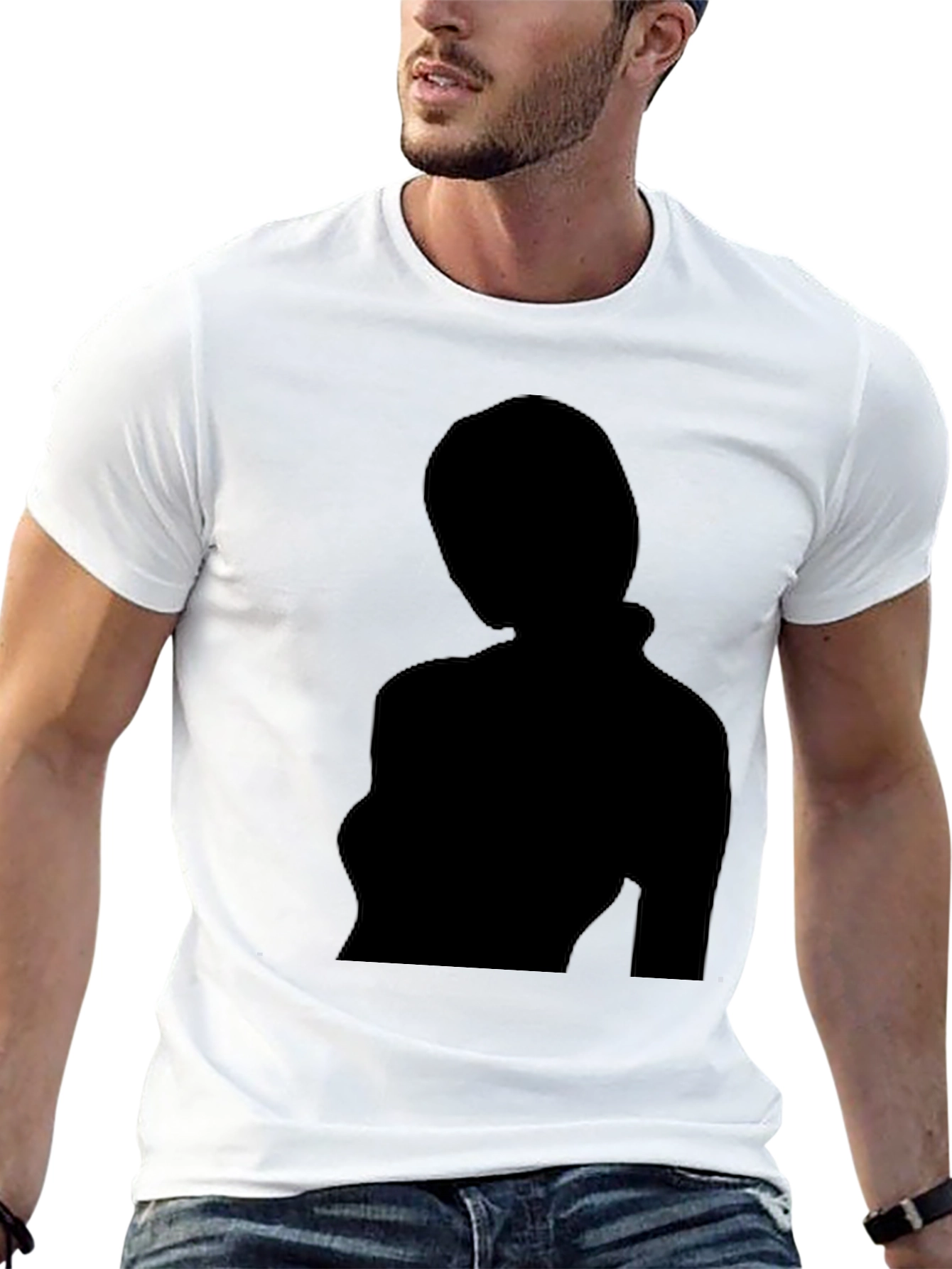 Silhouette Graphic Tee - Modern Black T-Shirt