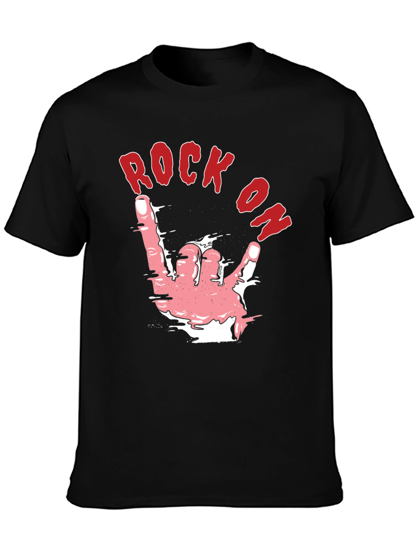 Rock On Graphic Tee - Black